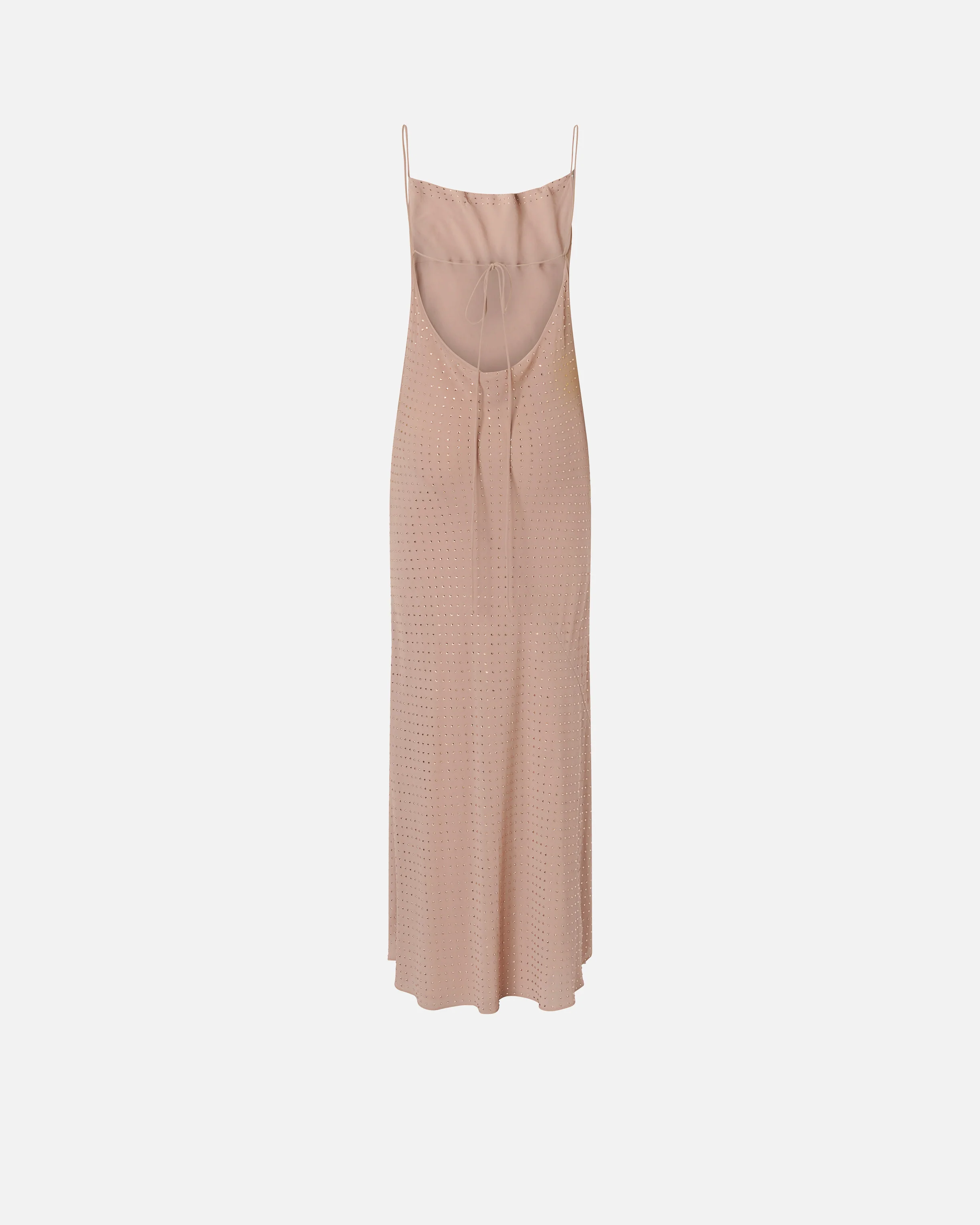 Abito slipdress lungo con strass - Image 6