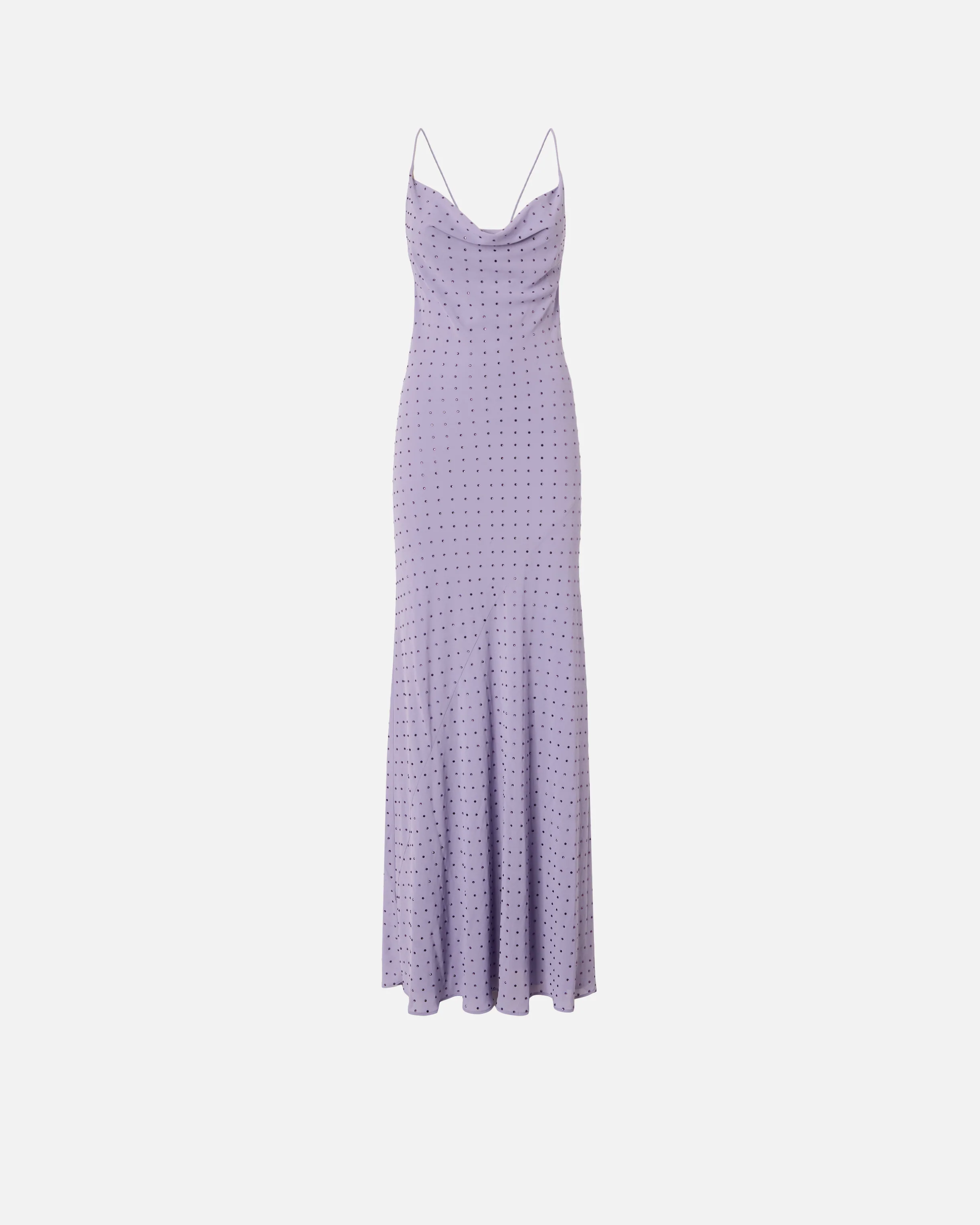 Abito slipdress lungo con strass - Image 5