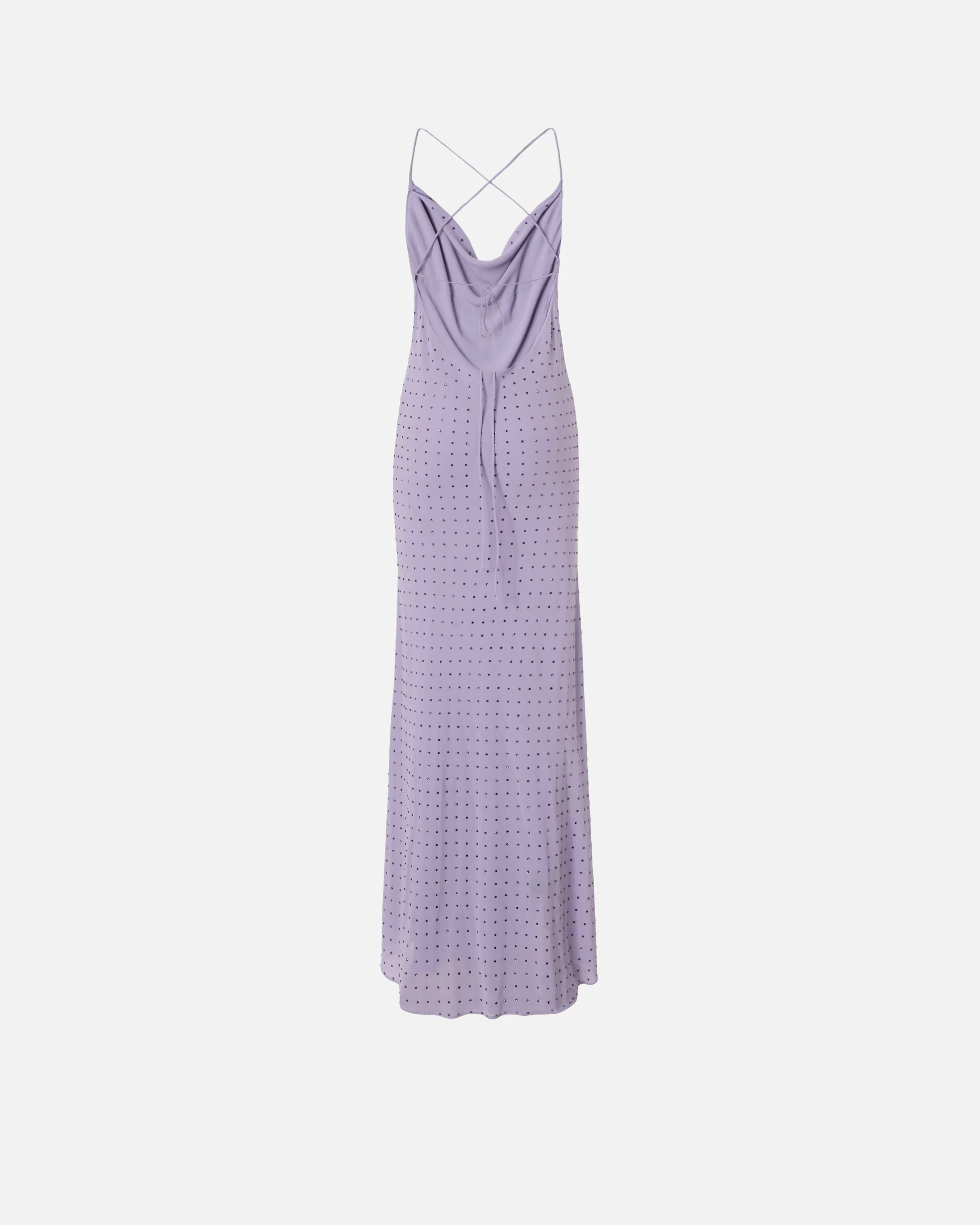 Abito slipdress lungo con strass - Image 6