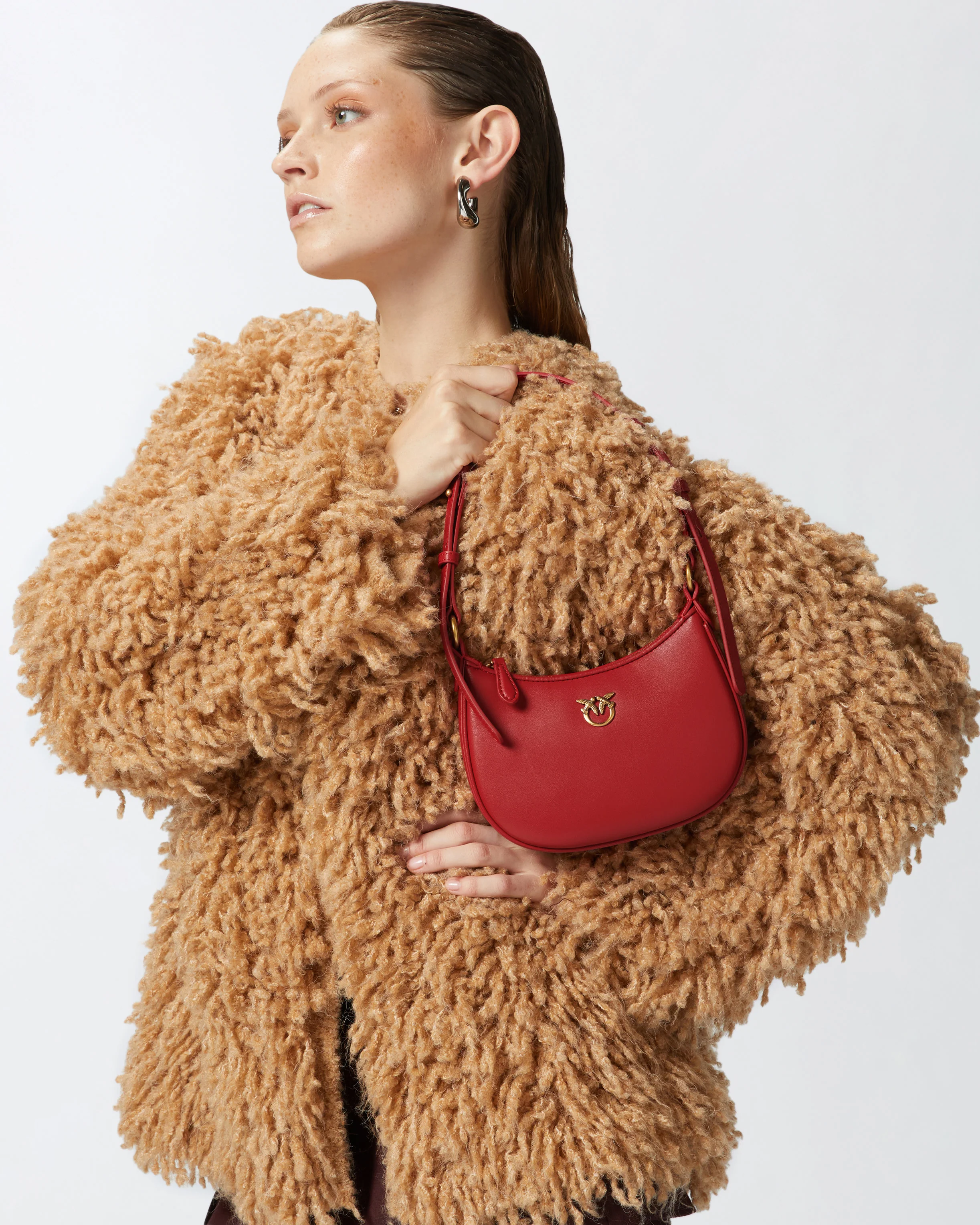 Baby borsa a spalla Half Moon in pelle - Image 5