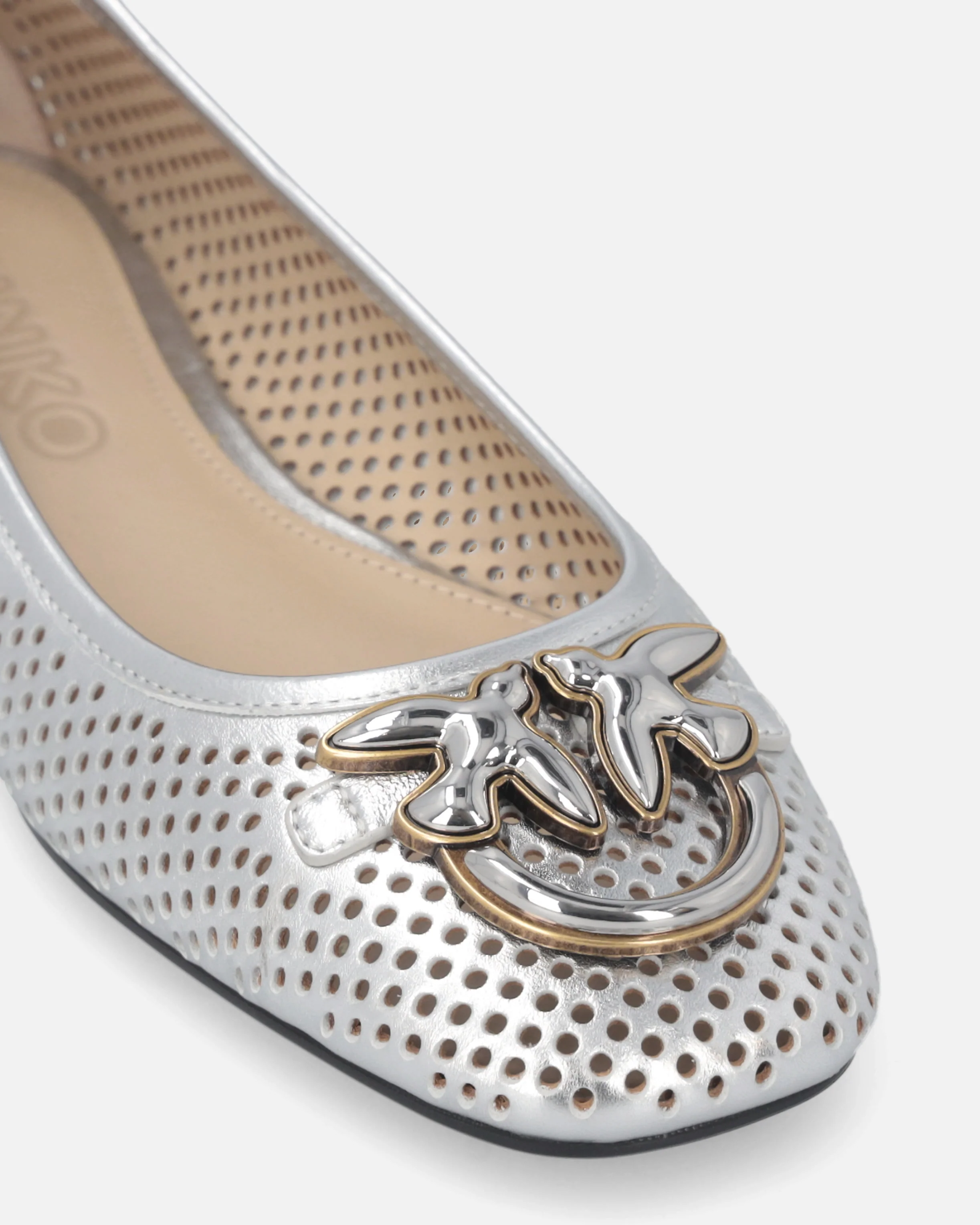 Ballerine traforate in nappa laminata - Image 4