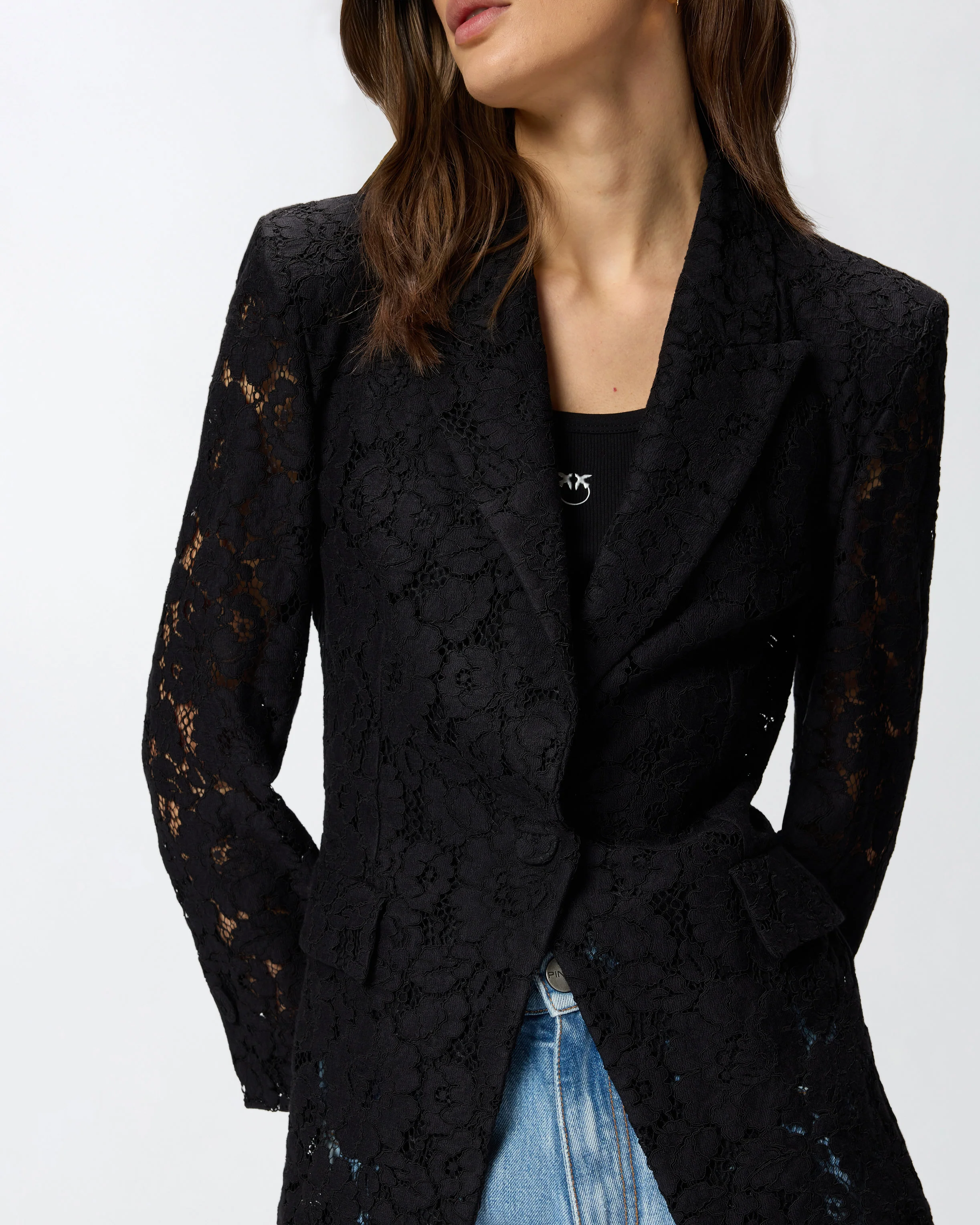 Blazer in pizzo con bottoni gioiello - Image 4