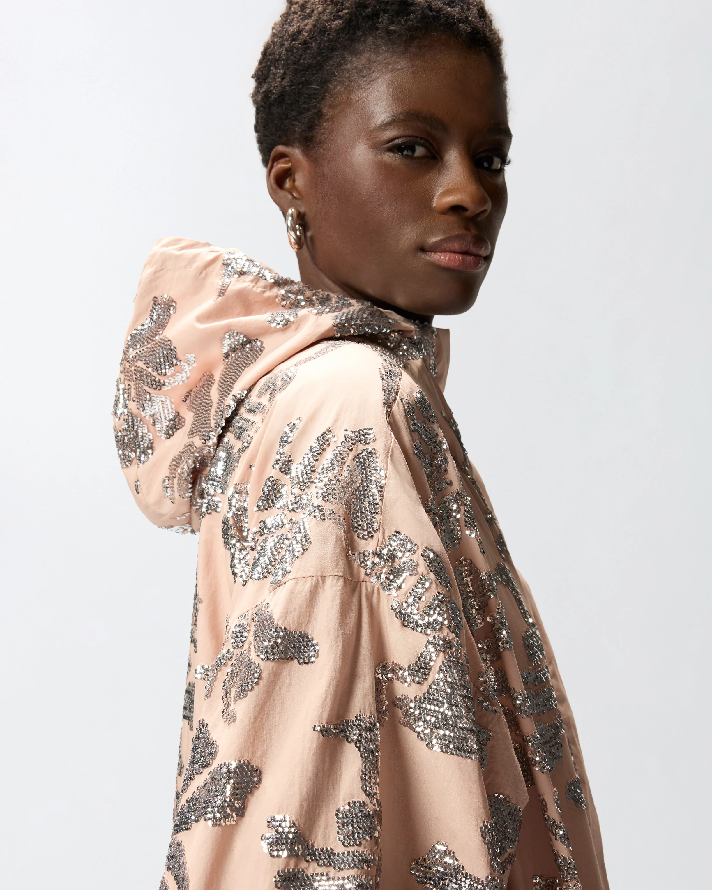 Bomber con ricamo floreale in paillettes - Image 4