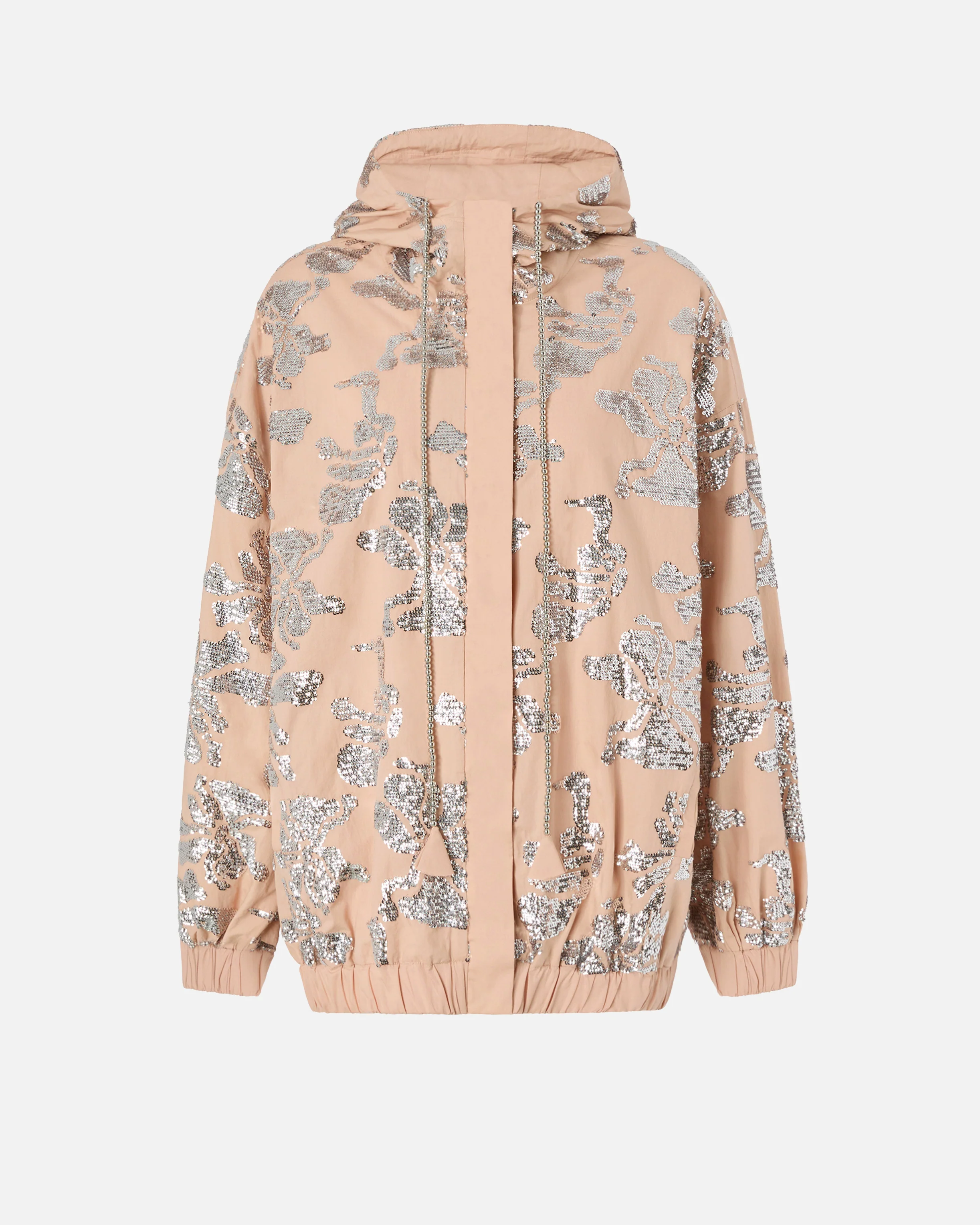 Bomber con ricamo floreale in paillettes - Image 5