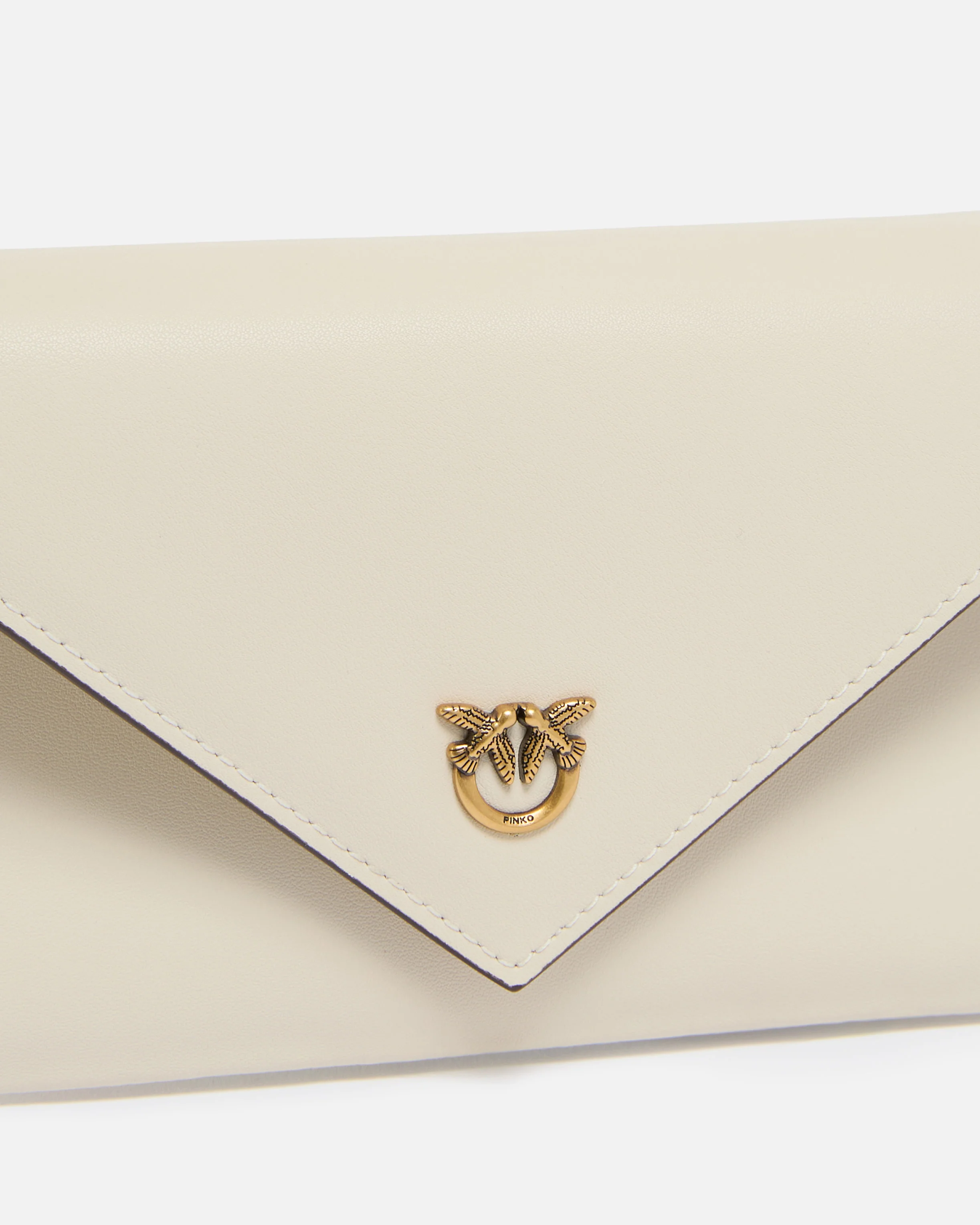 Borsa a bustina piccola in pelle liscia con logo Love Birds - Image 3