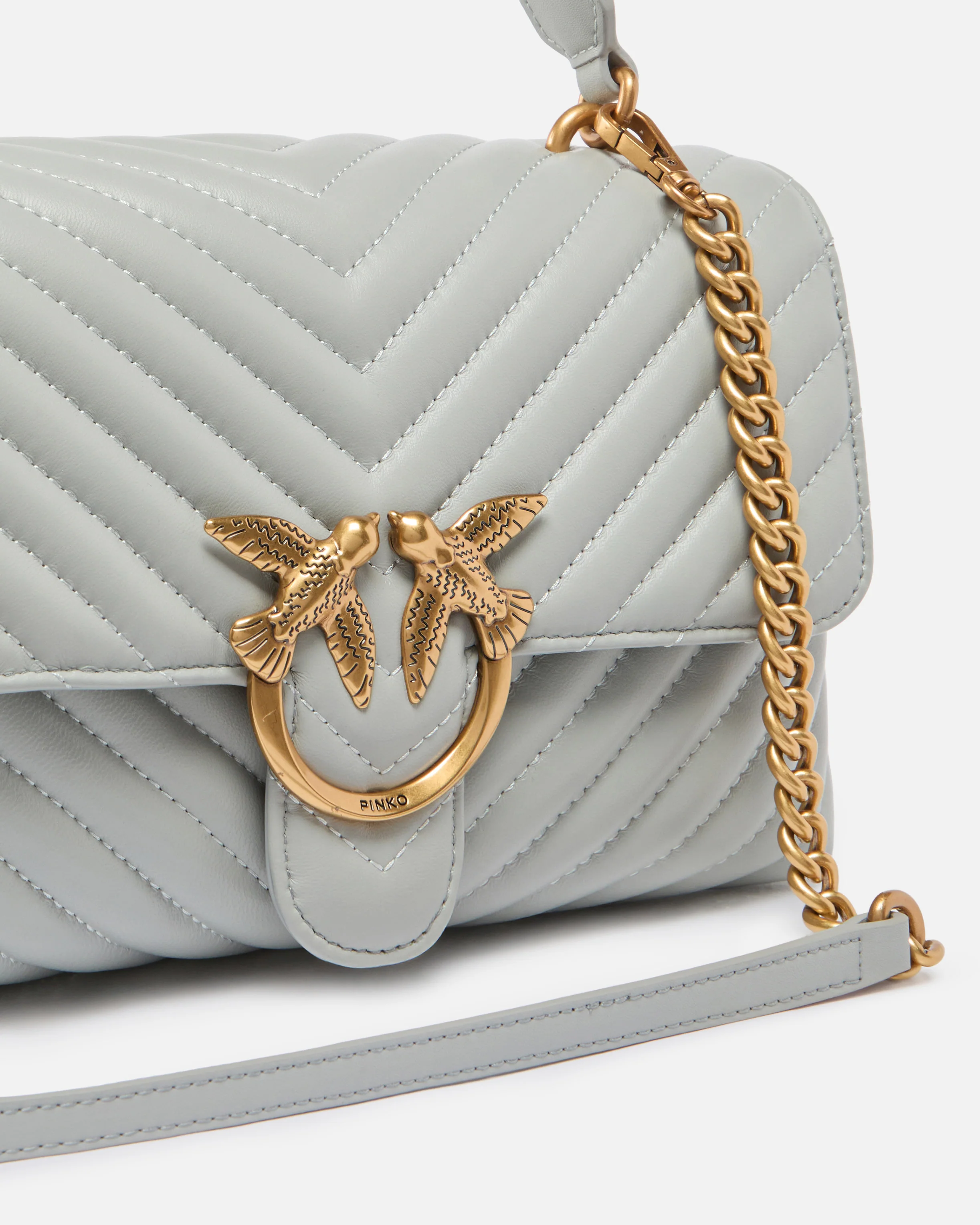 Borsa a mano media Love Bag Puff Chevron in nappa - Image 3