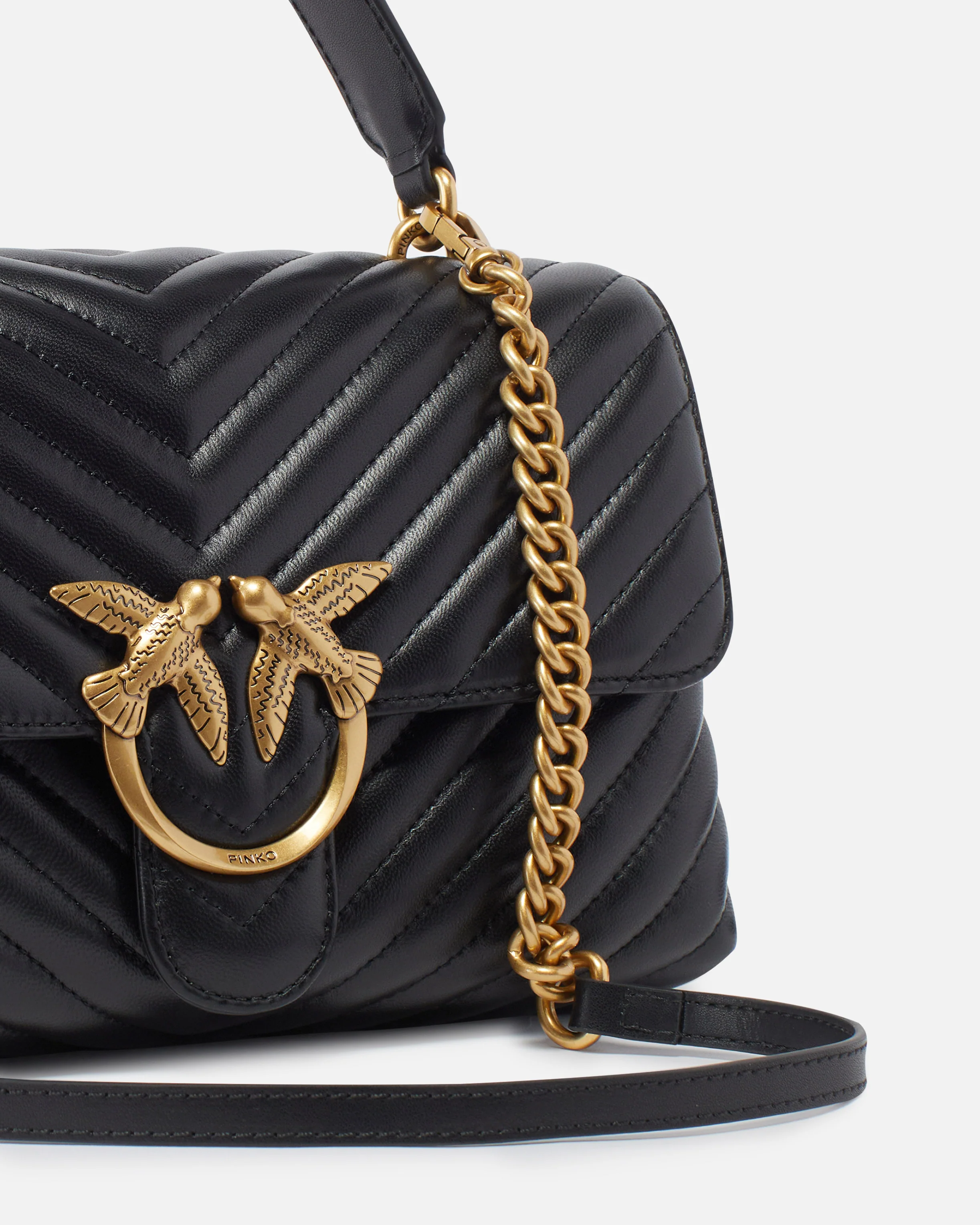 Borsa a mano media Love Bag Puff Chevron in nappa - Image 3
