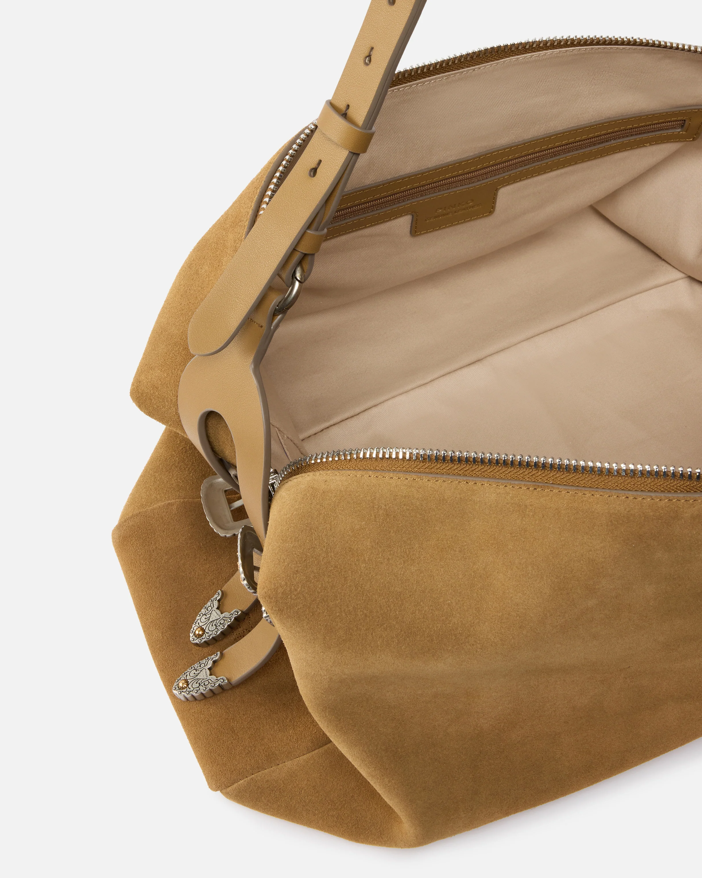 Borsa a spalla grande Keeper Bag in suede - Image 4