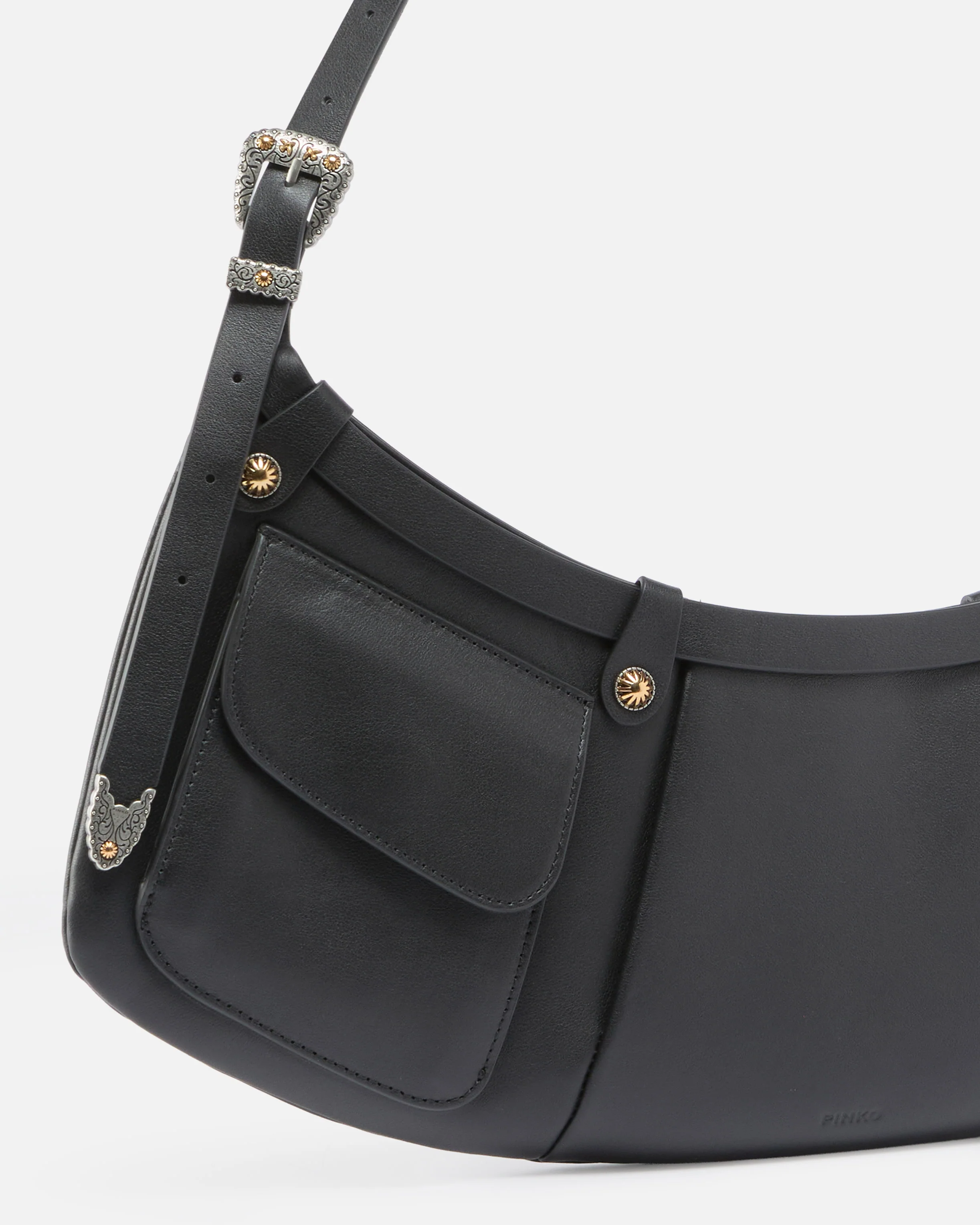 Borsa a spalla grande Pocket Body Bag in pelle con tasche - Image 3