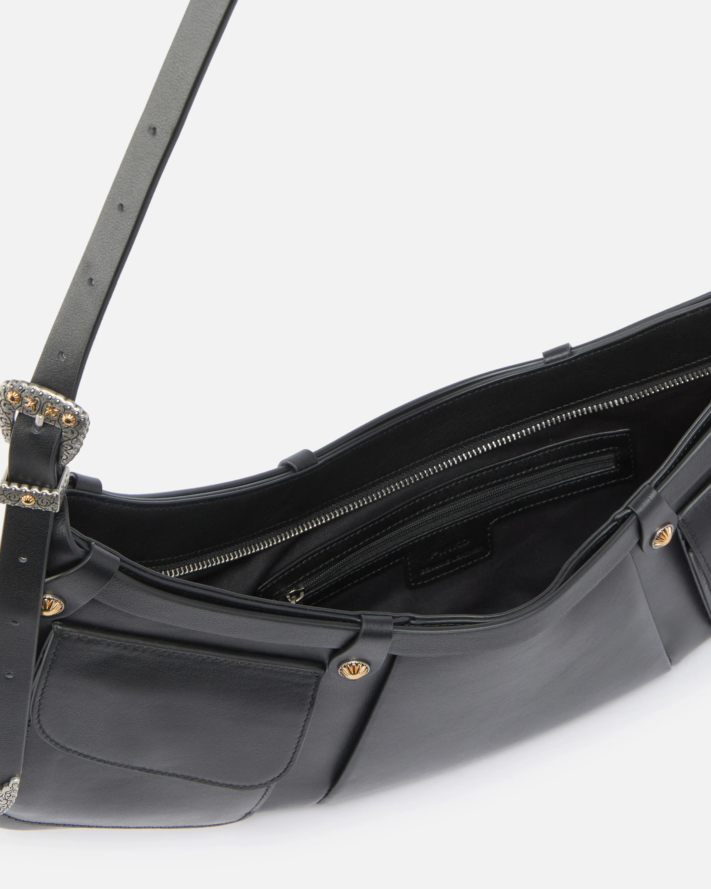 Borsa a spalla grande Pocket Body Bag in pelle con tasche - Image 4