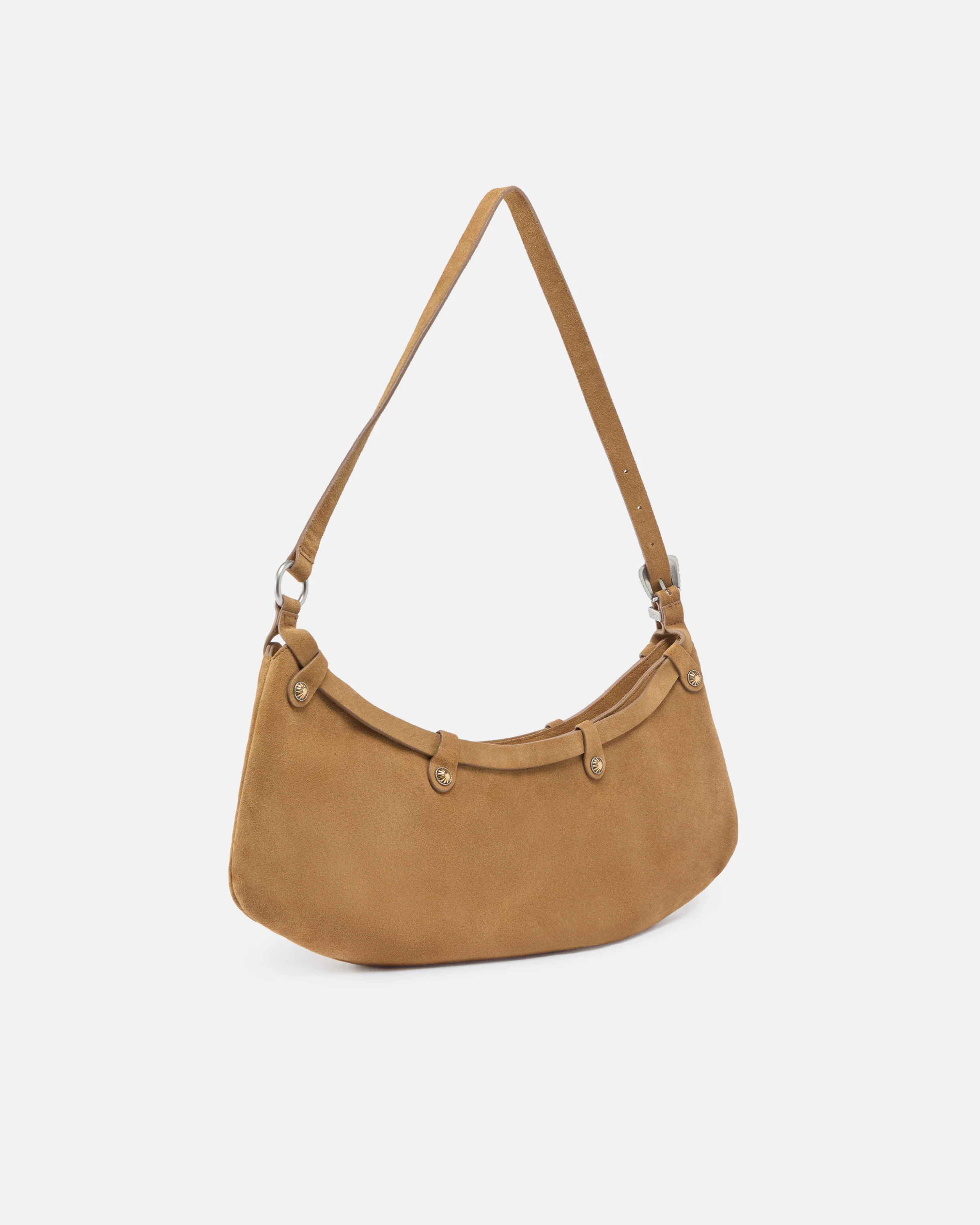 Borsa a spalla grande Pocket Body Bag in suede con tasche - Image 2