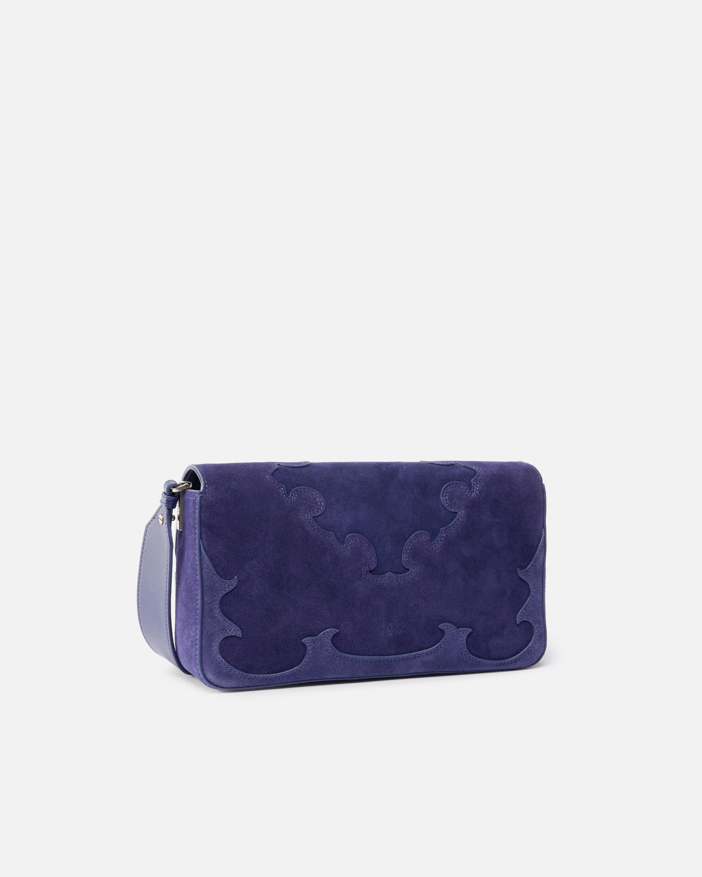 Borsa a spalla media Love Bag One Slouchy in suede con intarsi - Image 2