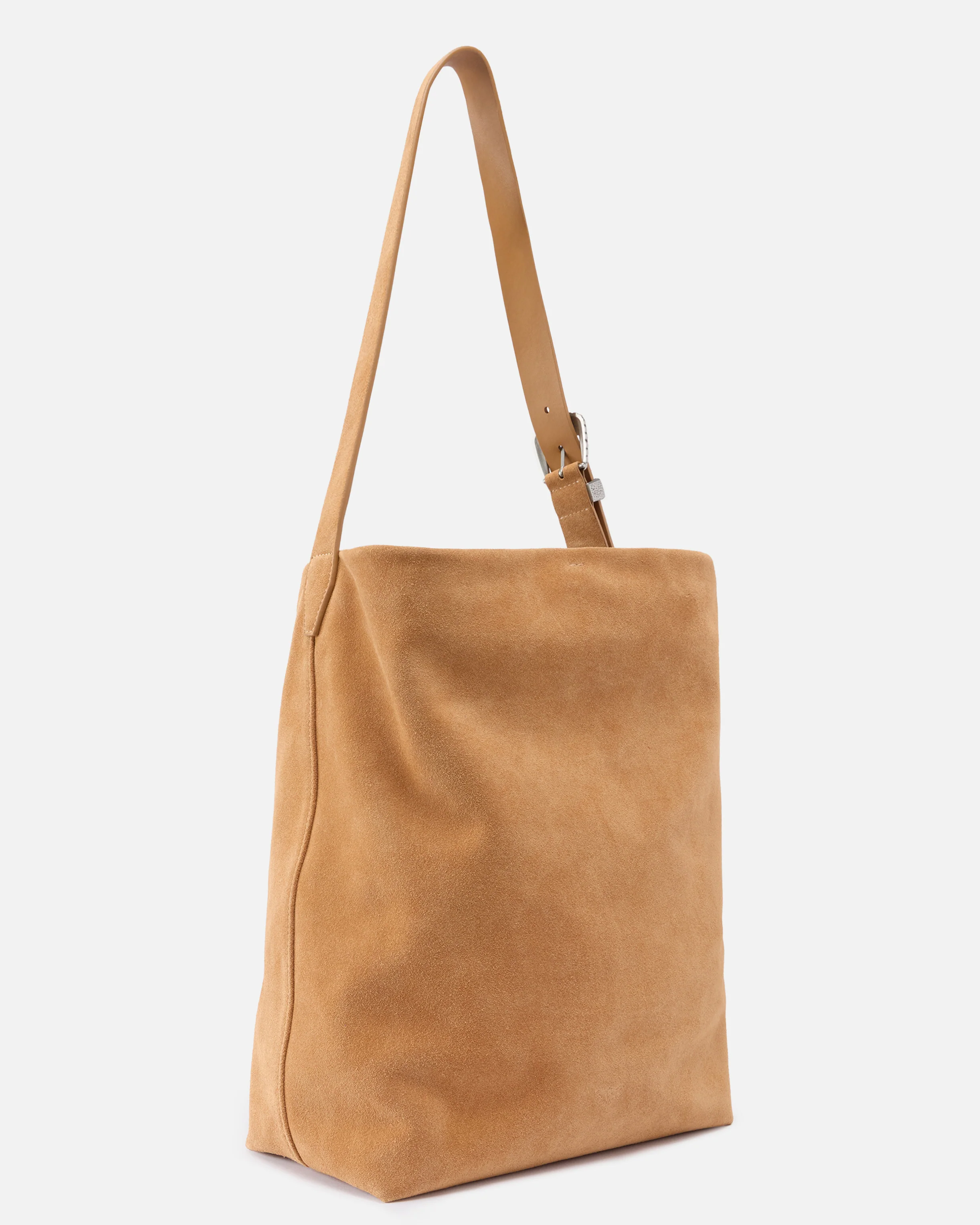 Borsa a tracolla grande Bucket Big in suede - Image 2