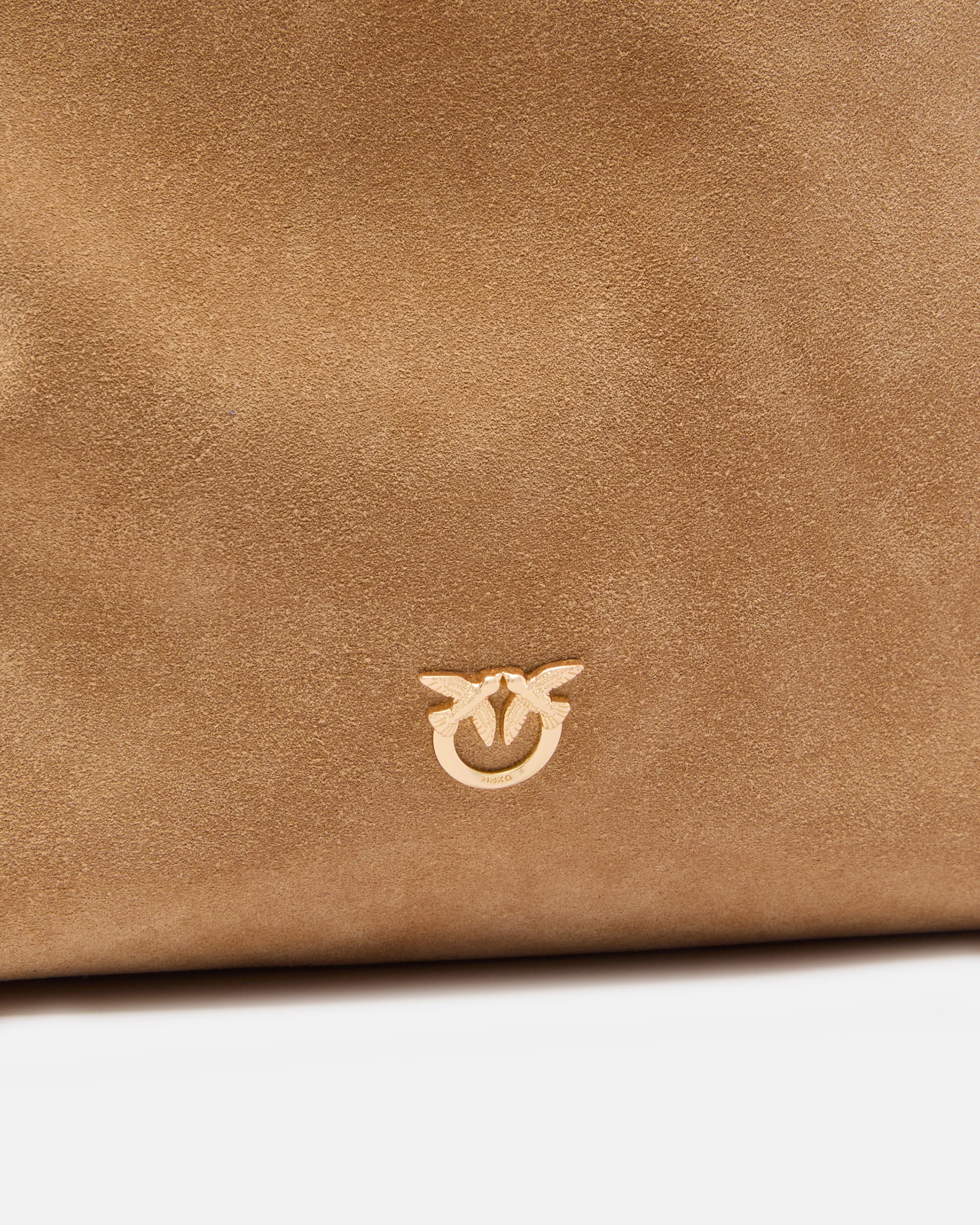 Borsa a tracolla grande Bucket Big in suede - Image 3