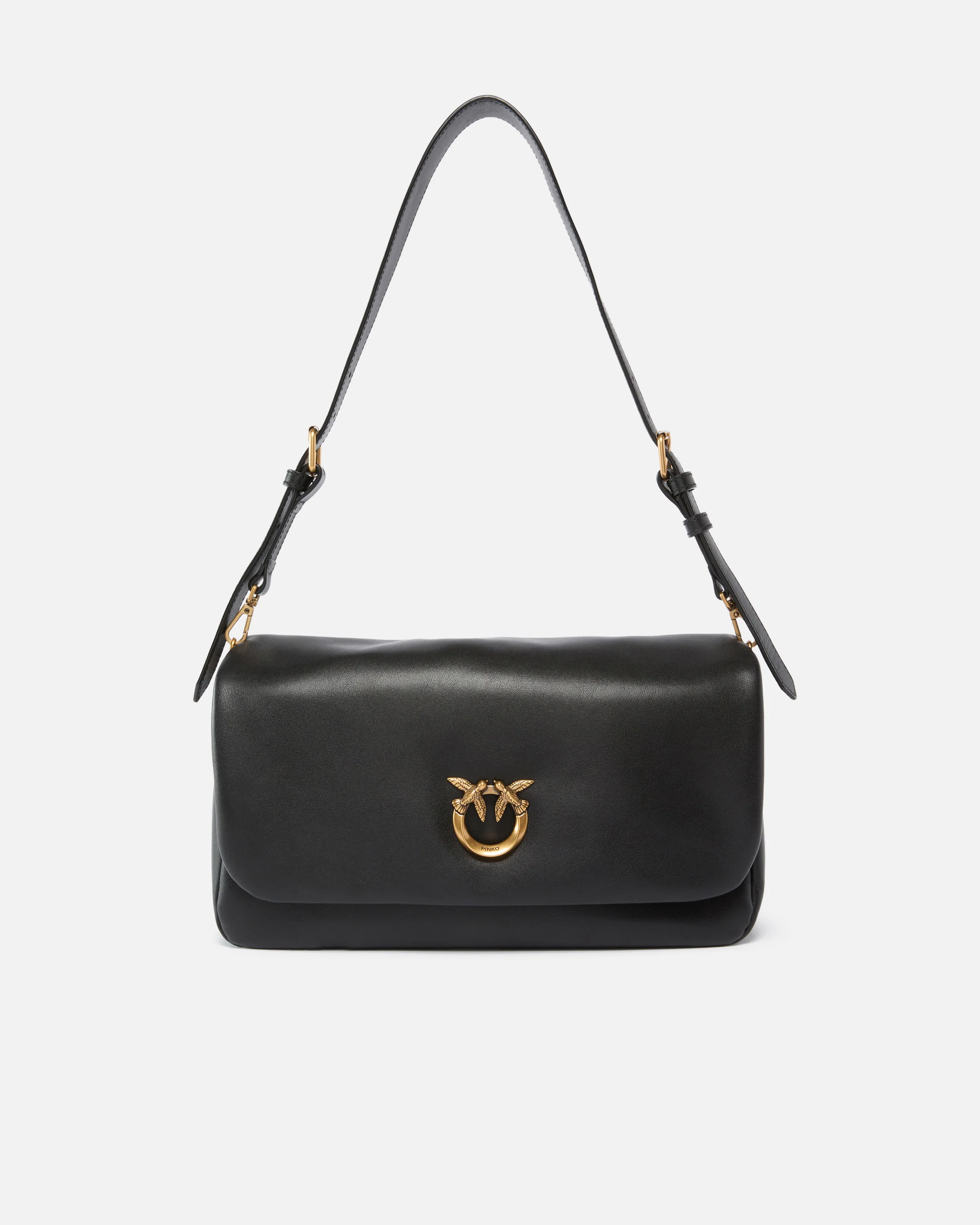 Borsa a tracolla media Love Bag Click Soft Horizontal Handle in pelle