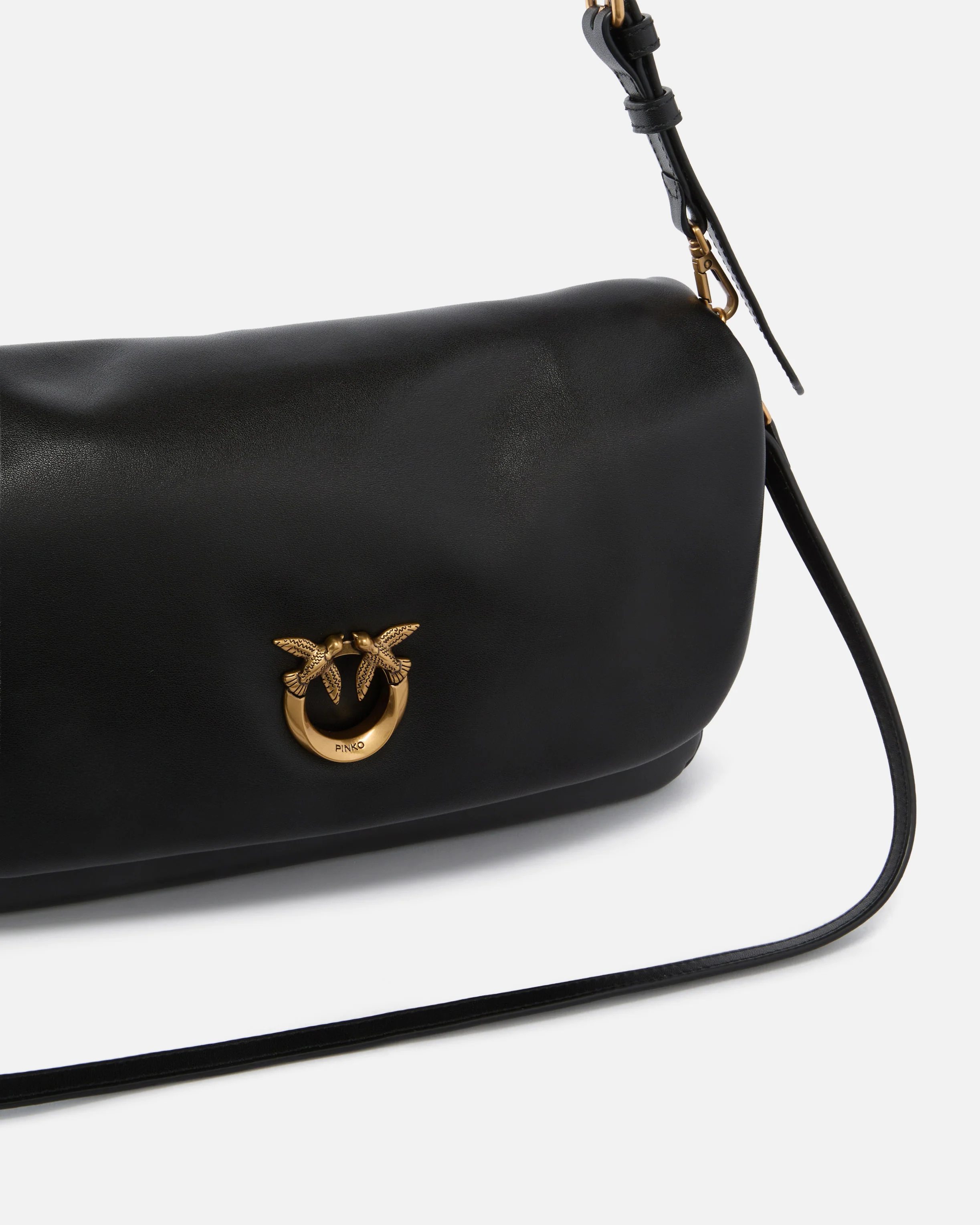 Borsa a tracolla media Love Bag Click Soft Horizontal Handle in pelle - Image 3
