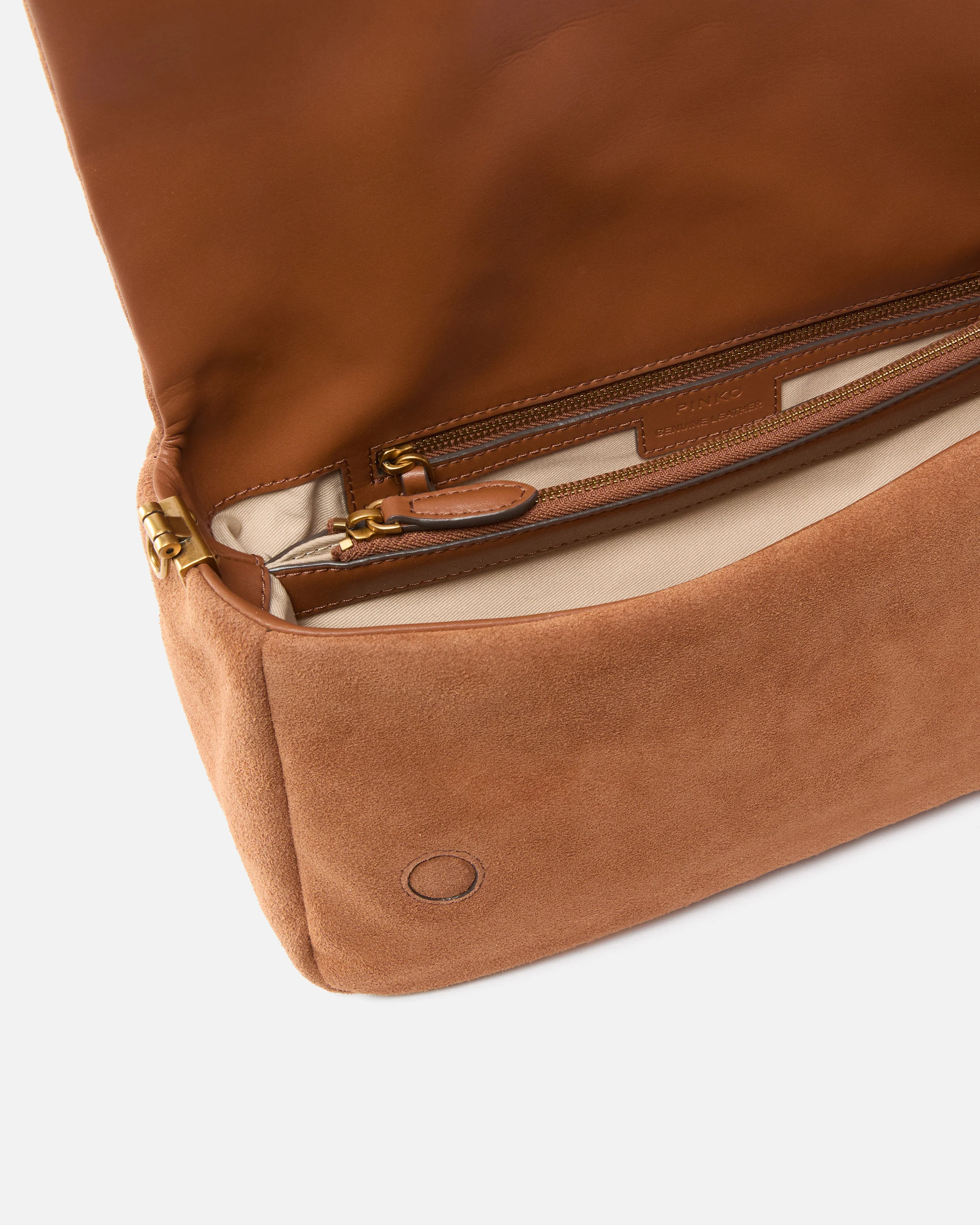 Borsa a tracolla media Love Bag Click Soft Horizontal Handle in suede - Image 4