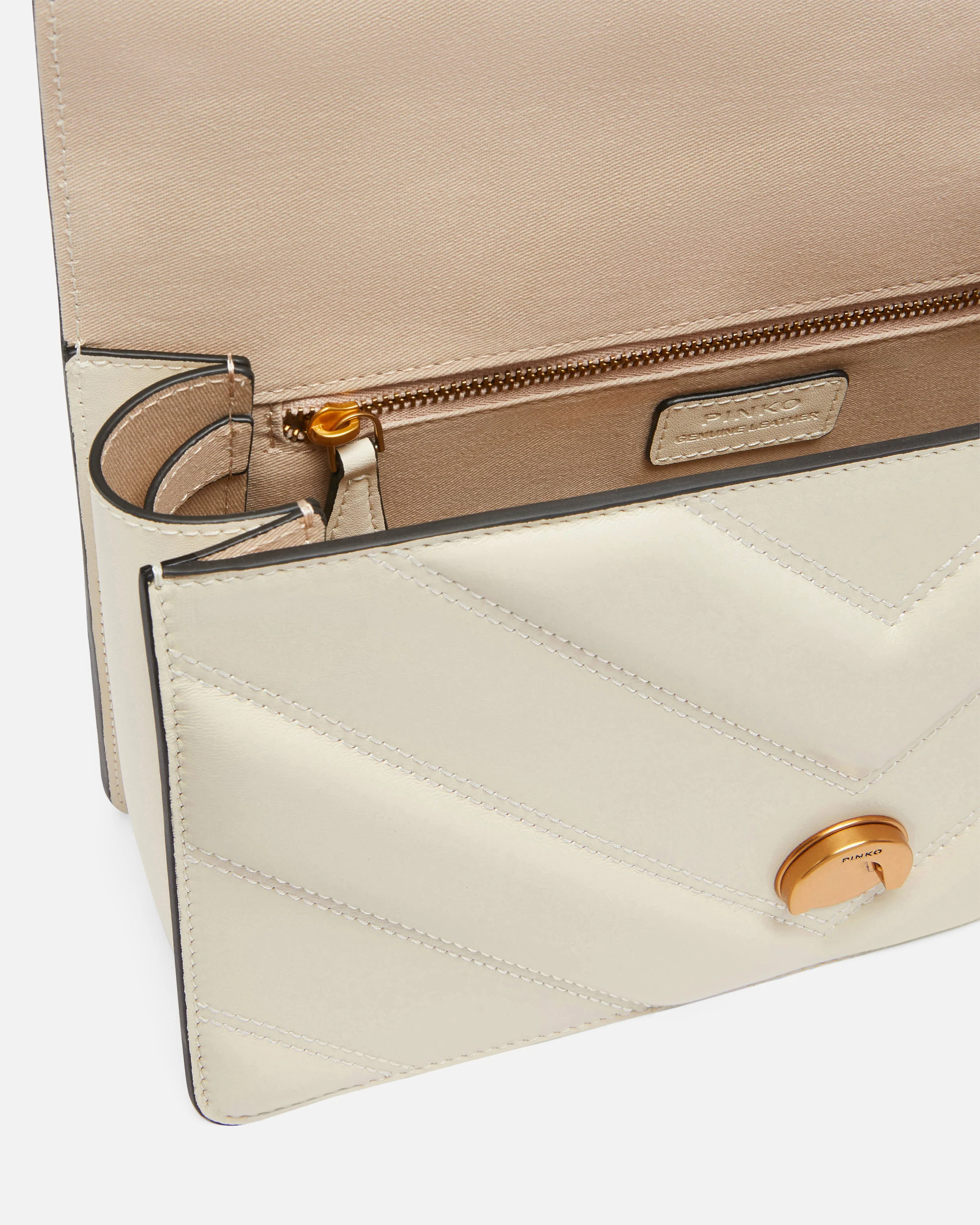 Borsa a tracolla media Love Bag One Light in nappa chevron - Image 4