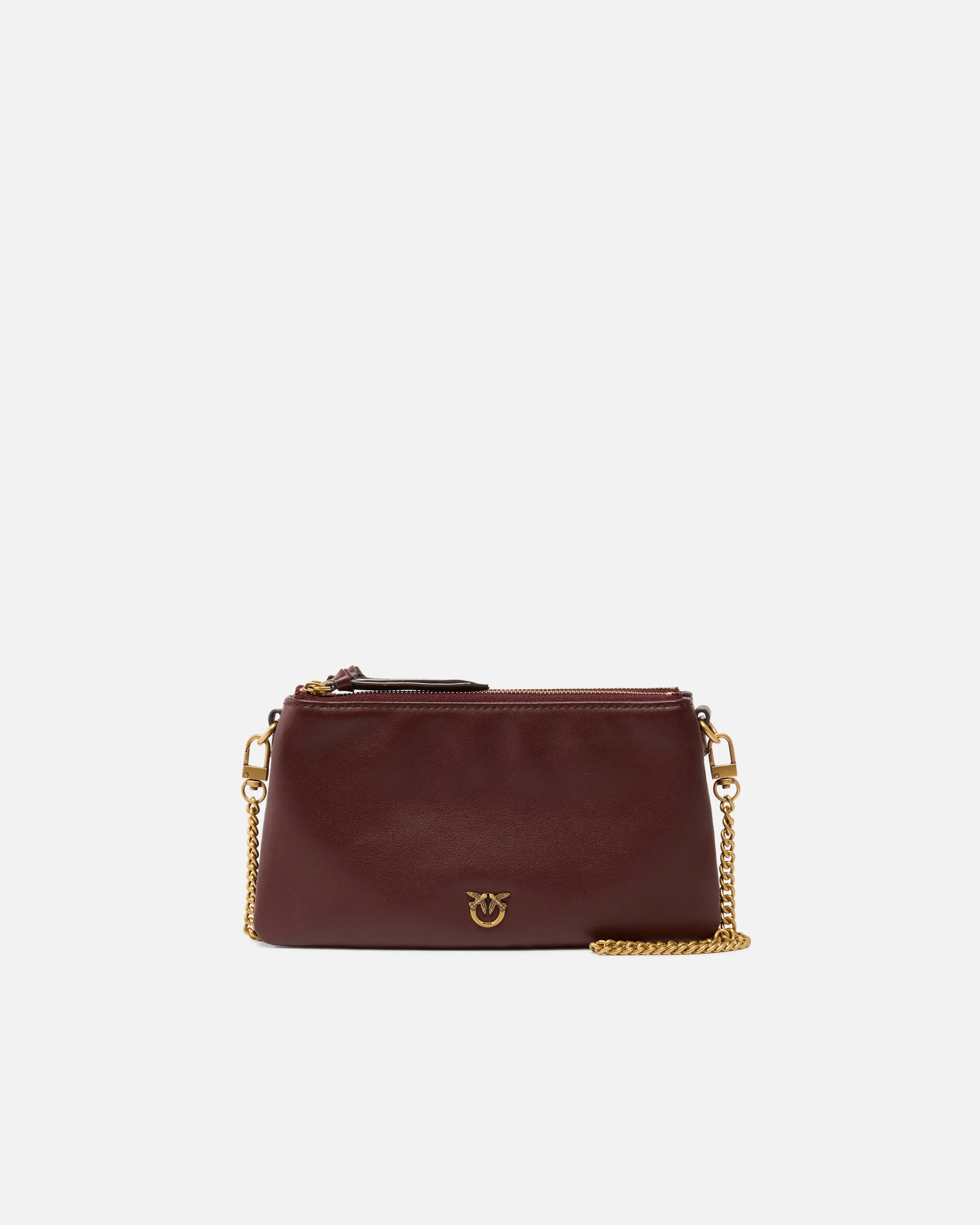 Borsa a tracolla Mini Double Bag piccola in pelle con tracolla