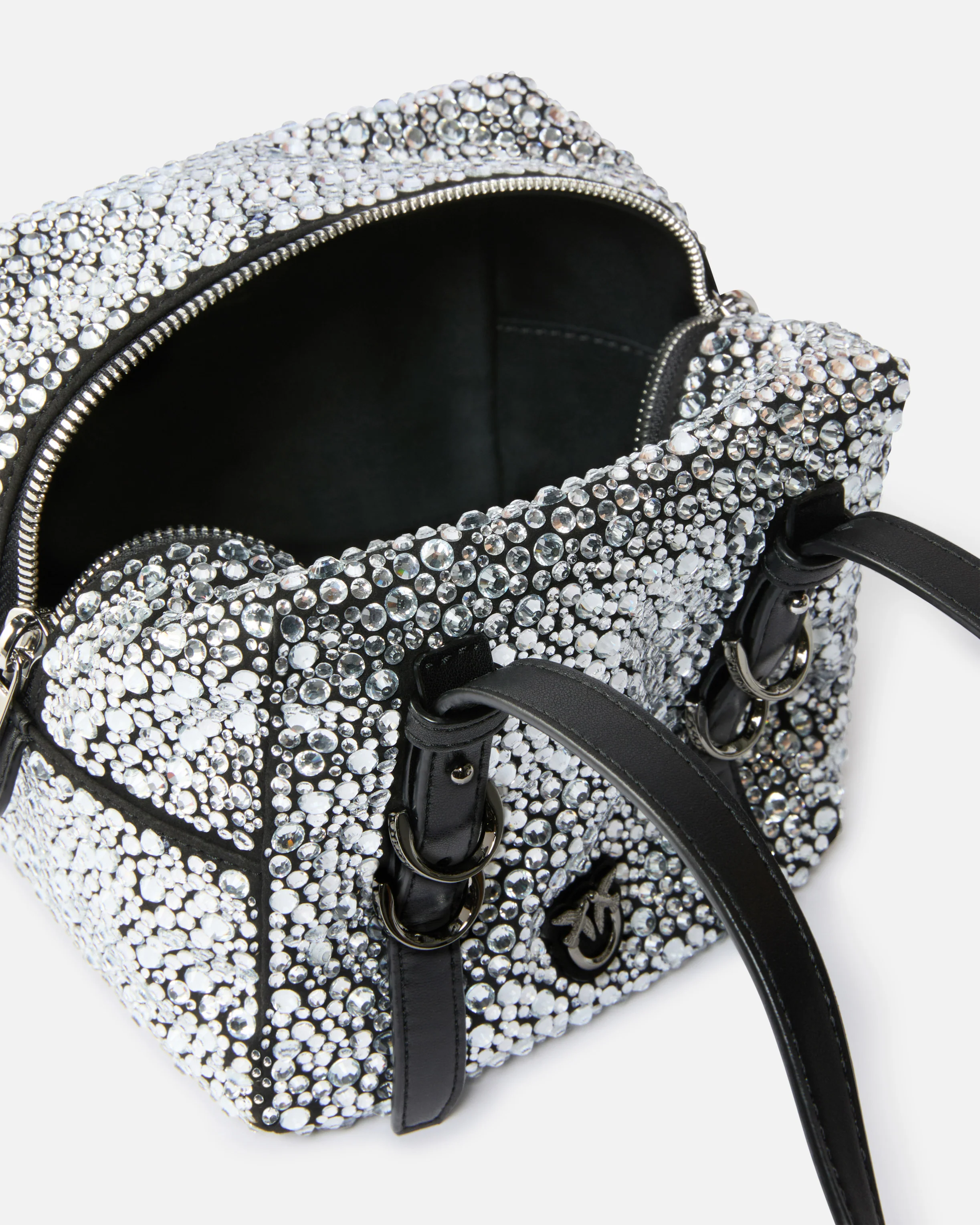 Borsa a tracolla piccola Cubic Bag full strass - Image 4