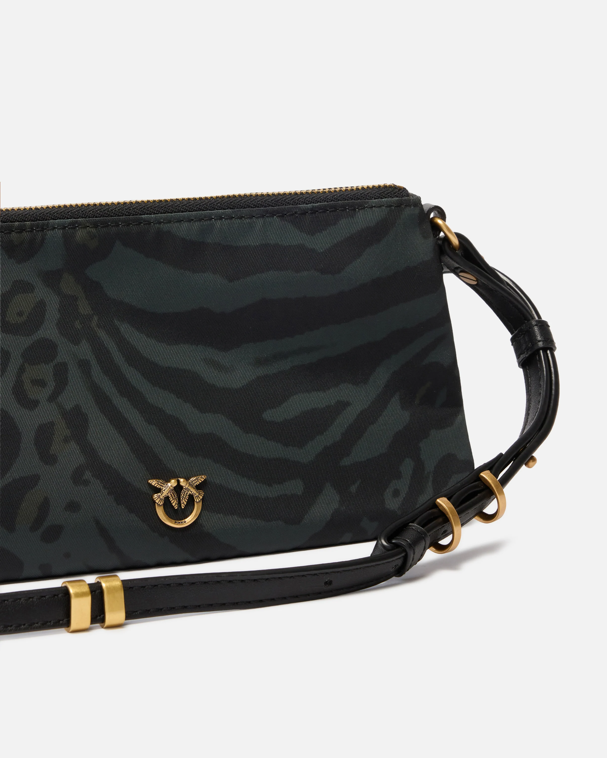 Borsa a tracolla piccola Double Bag Mini in nylon con stampa animalier - Image 3