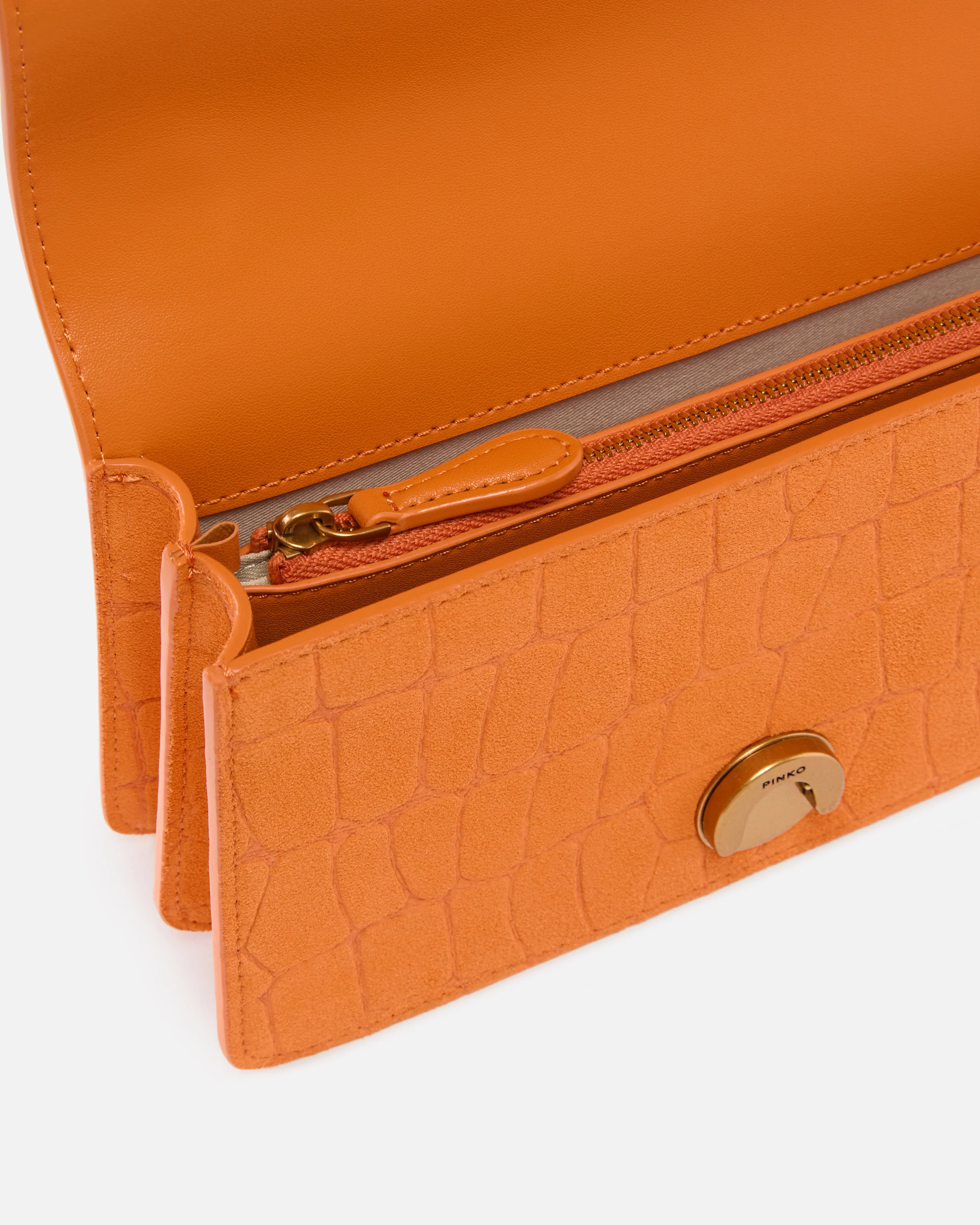 Borsa a tracolla piccola Mini Love Bag One in pelle stampa coccodrillo - Image 4