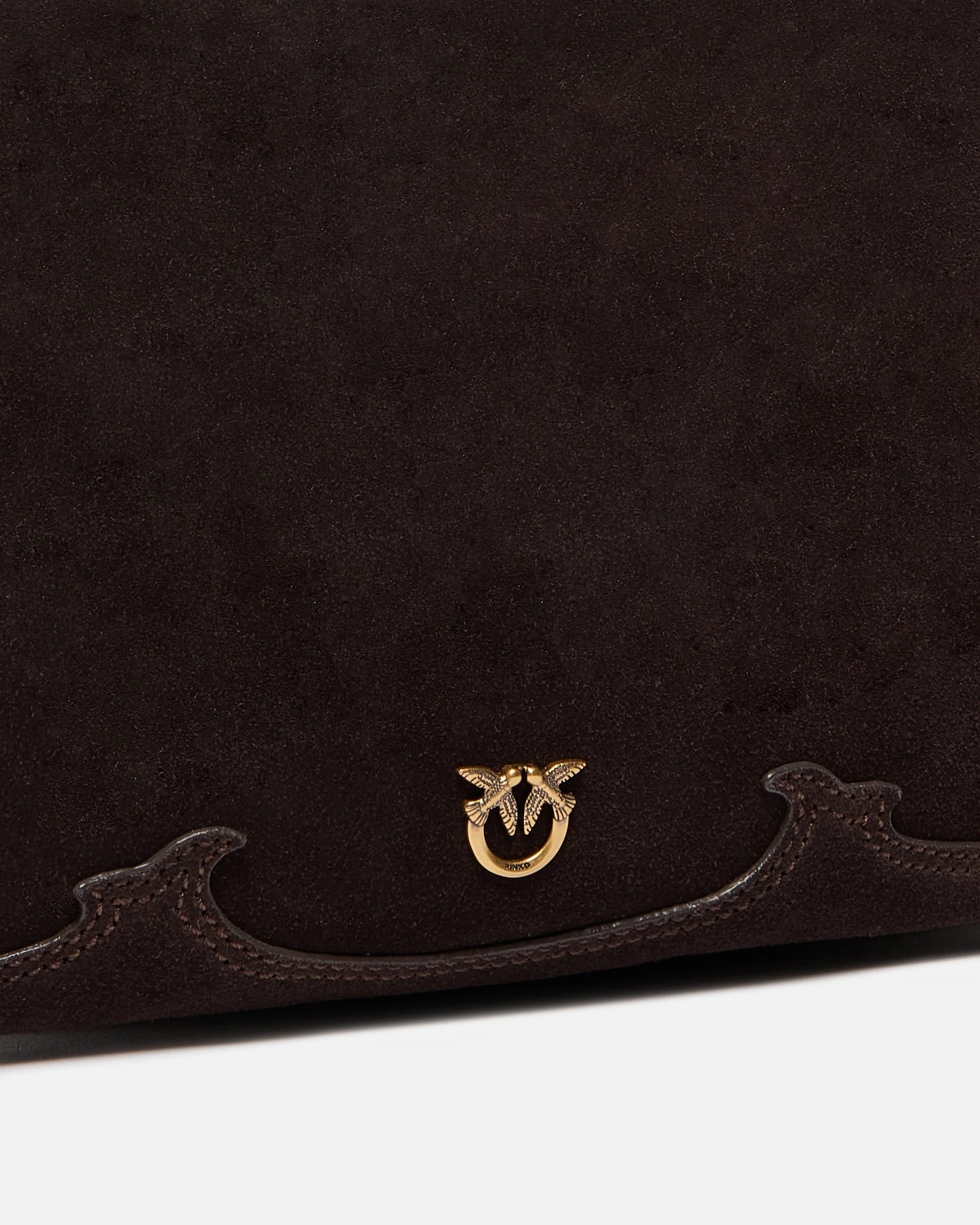 Borsa a tracolla piccola One, Two, Three Bag in suede con frange - Image 3