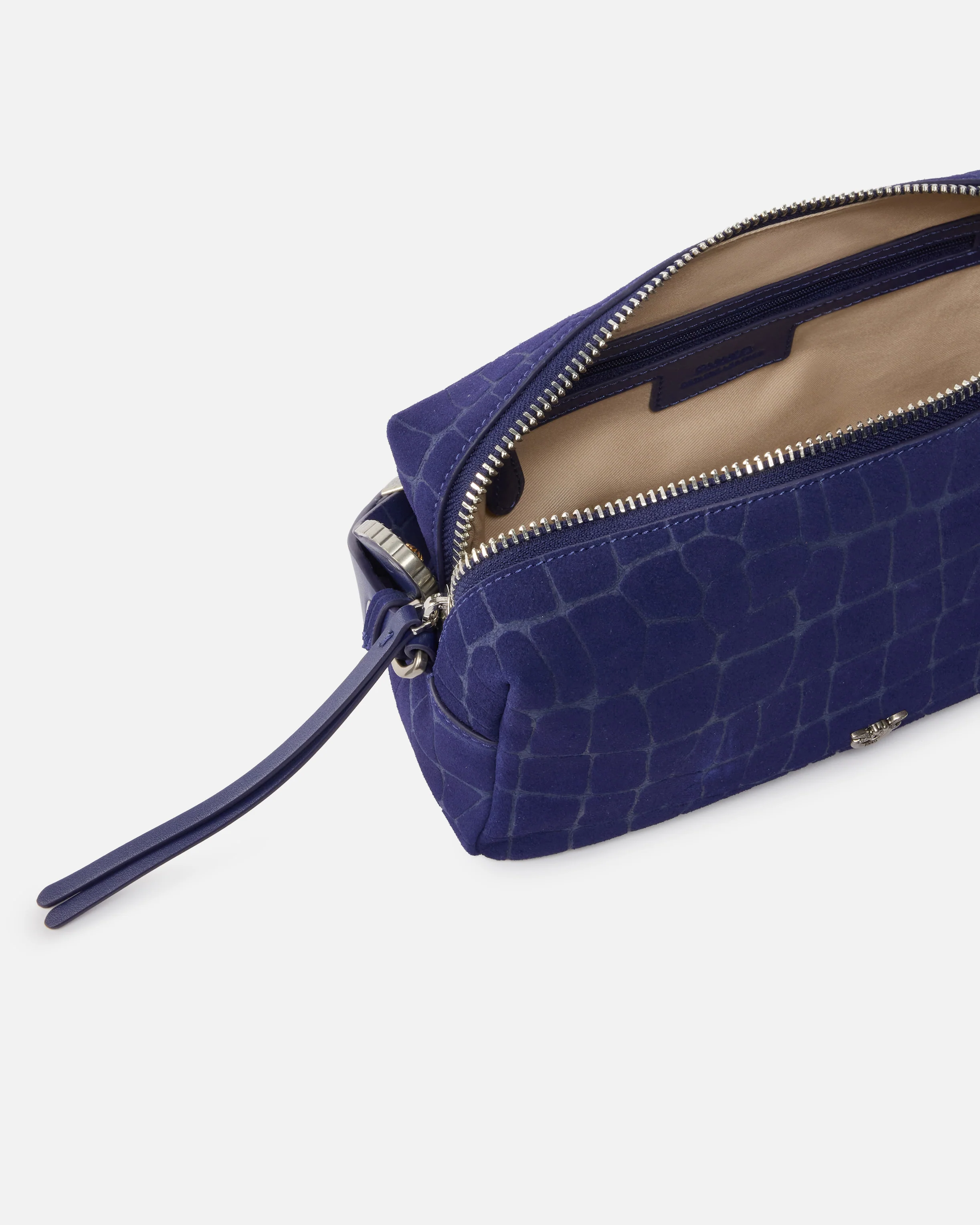 Borsa bauletto a tracolla media in pelle stampa coccodrillo - Image 4