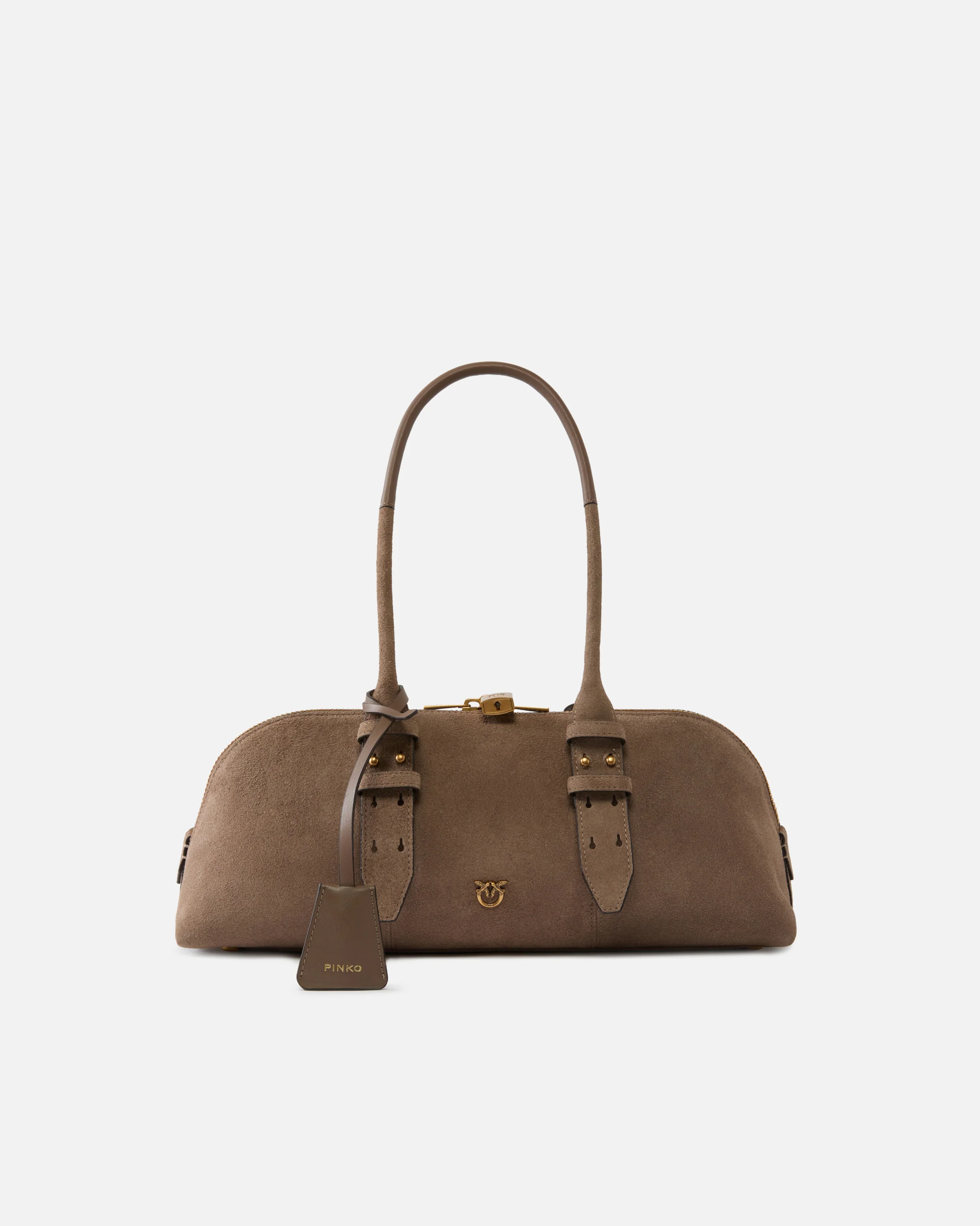 Borsa grande a spalla Escape Bag Horizontal in suede