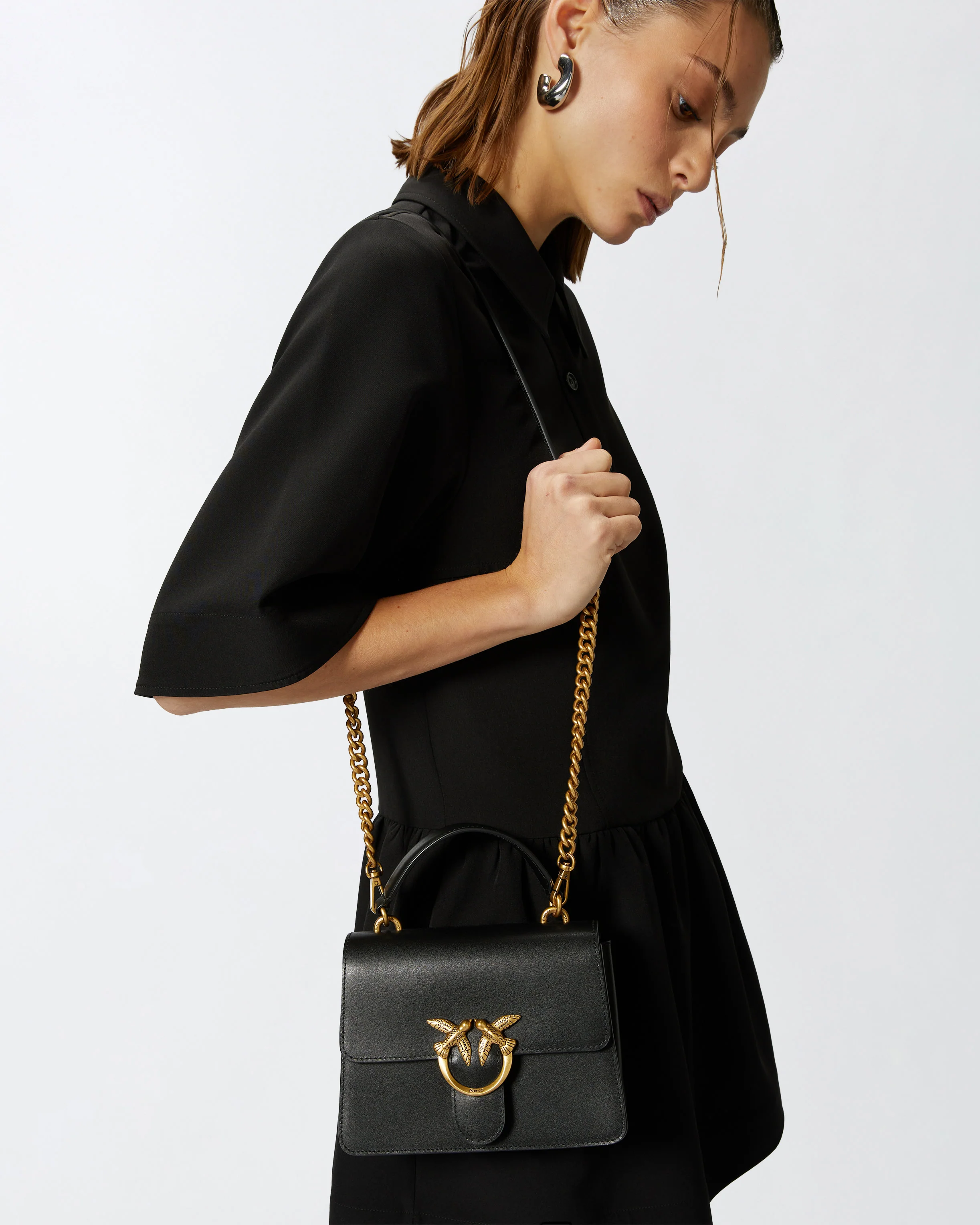 Borsa mini a mano Love Bag Top Handle in pelle - Image 6