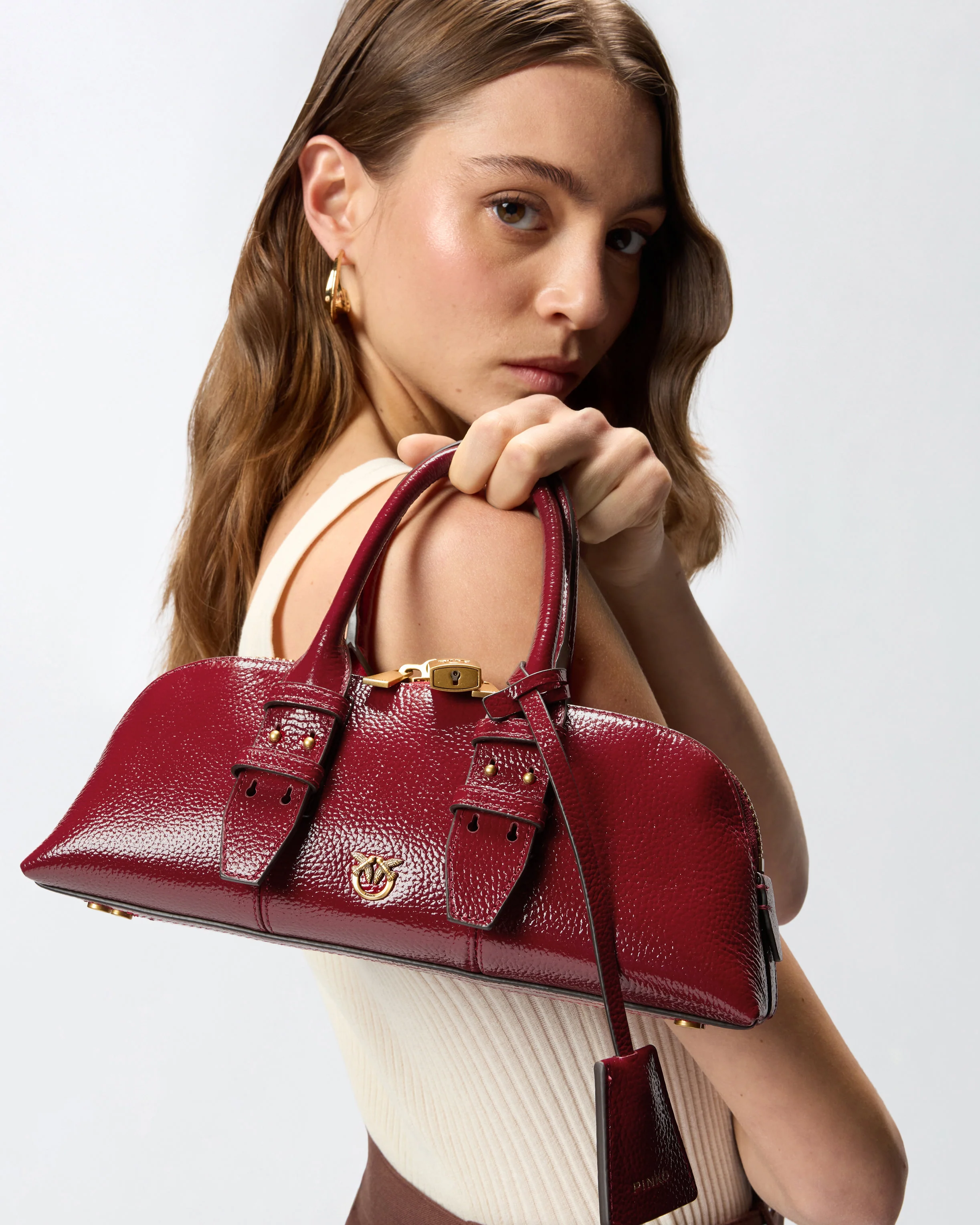 Borsa piccola a mano Escape Bag Horizontal in pelle bottalata - Image 6