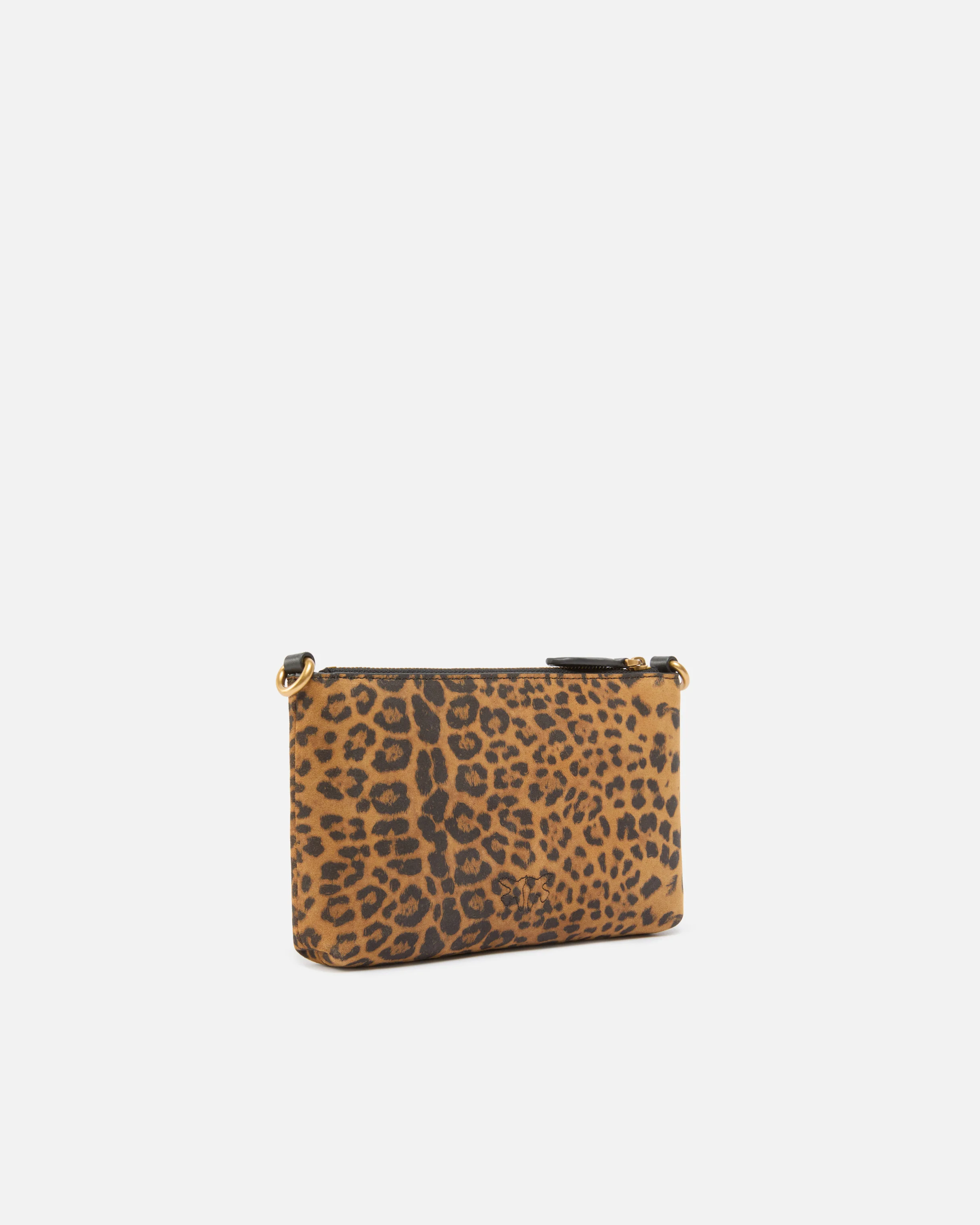 Bustina piccola a tracolla in suede leopardato - Image 2
