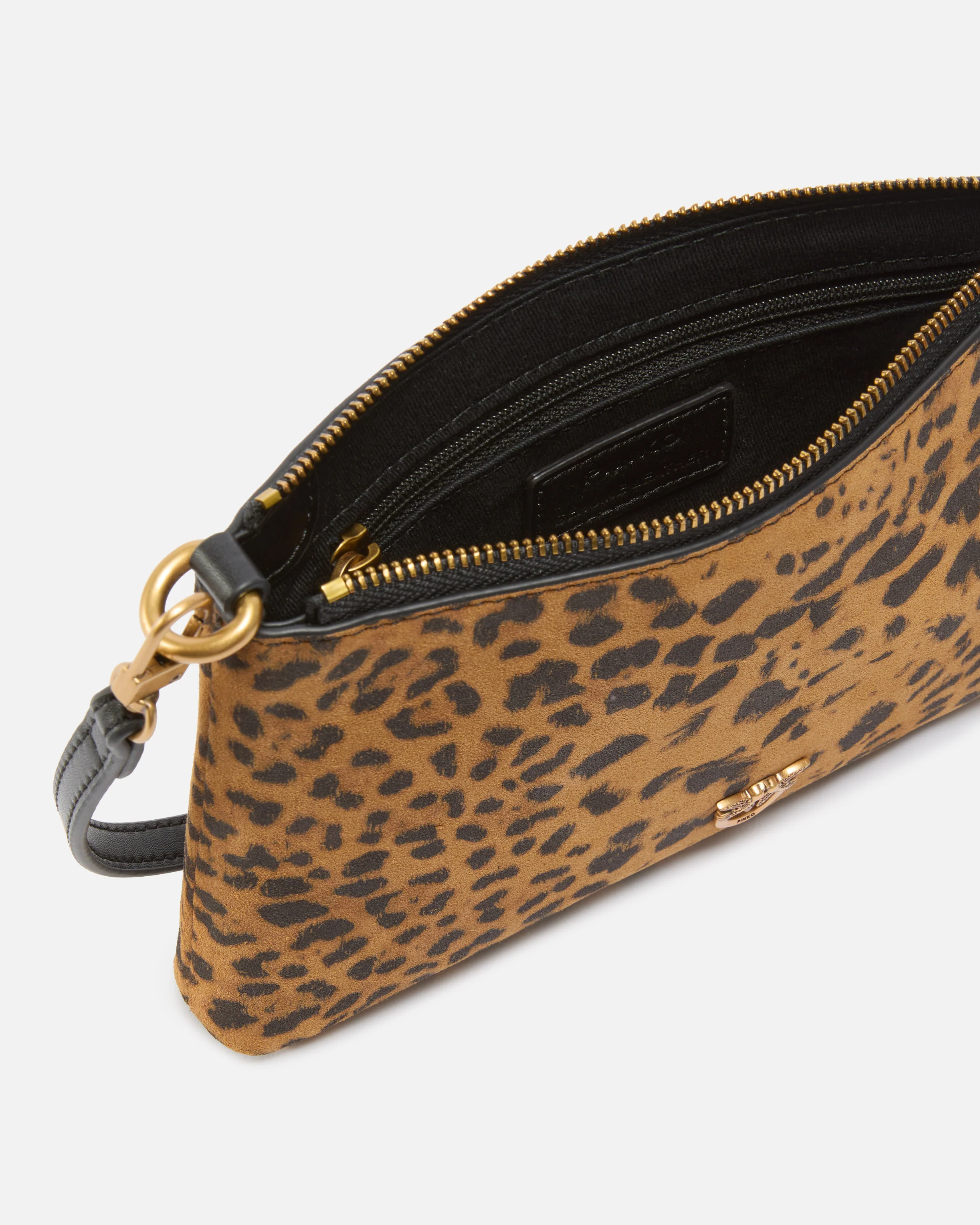 Bustina piccola a tracolla in suede leopardato - Image 4