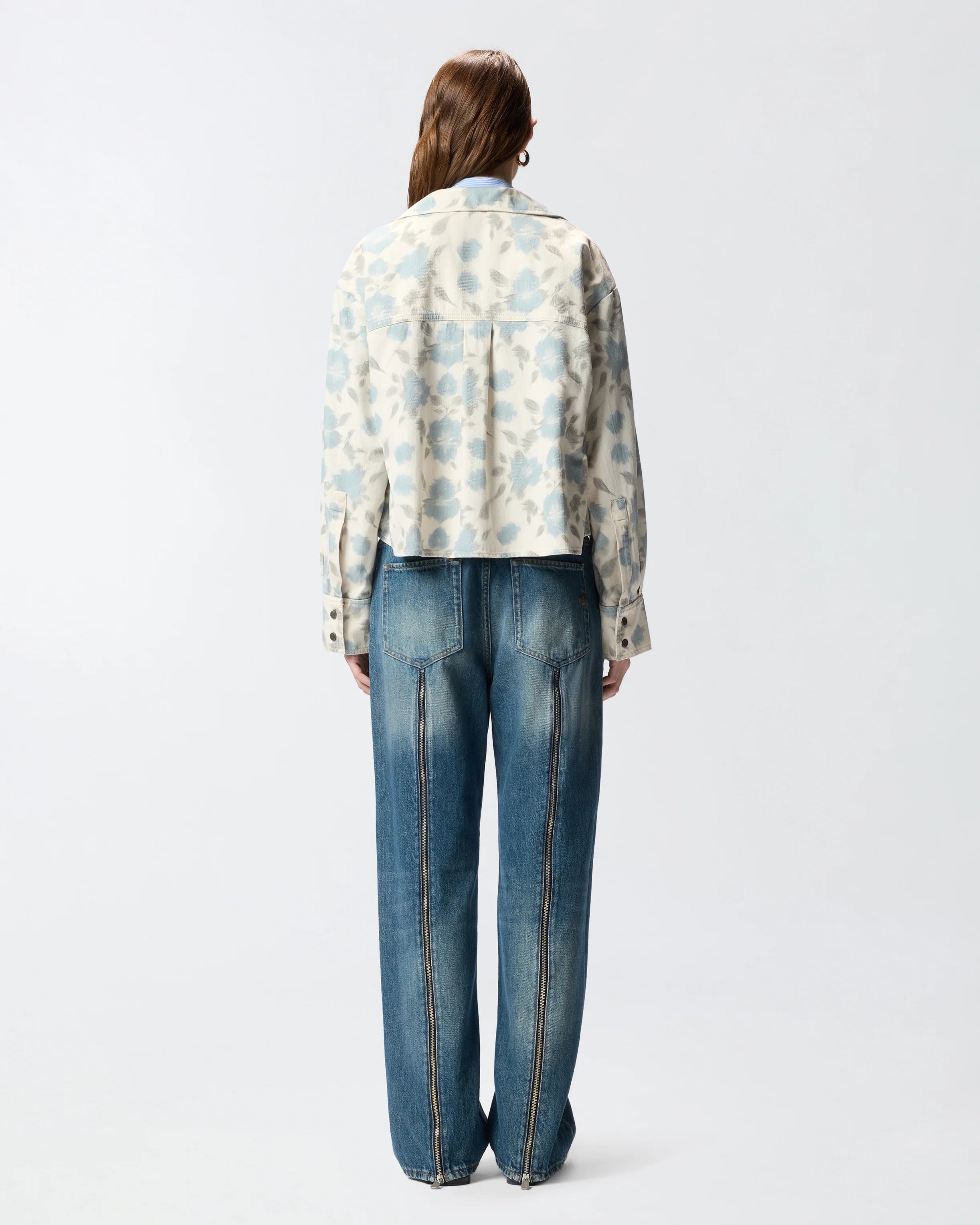 Camicia boxy leggera con stampa a fiori - Image 3