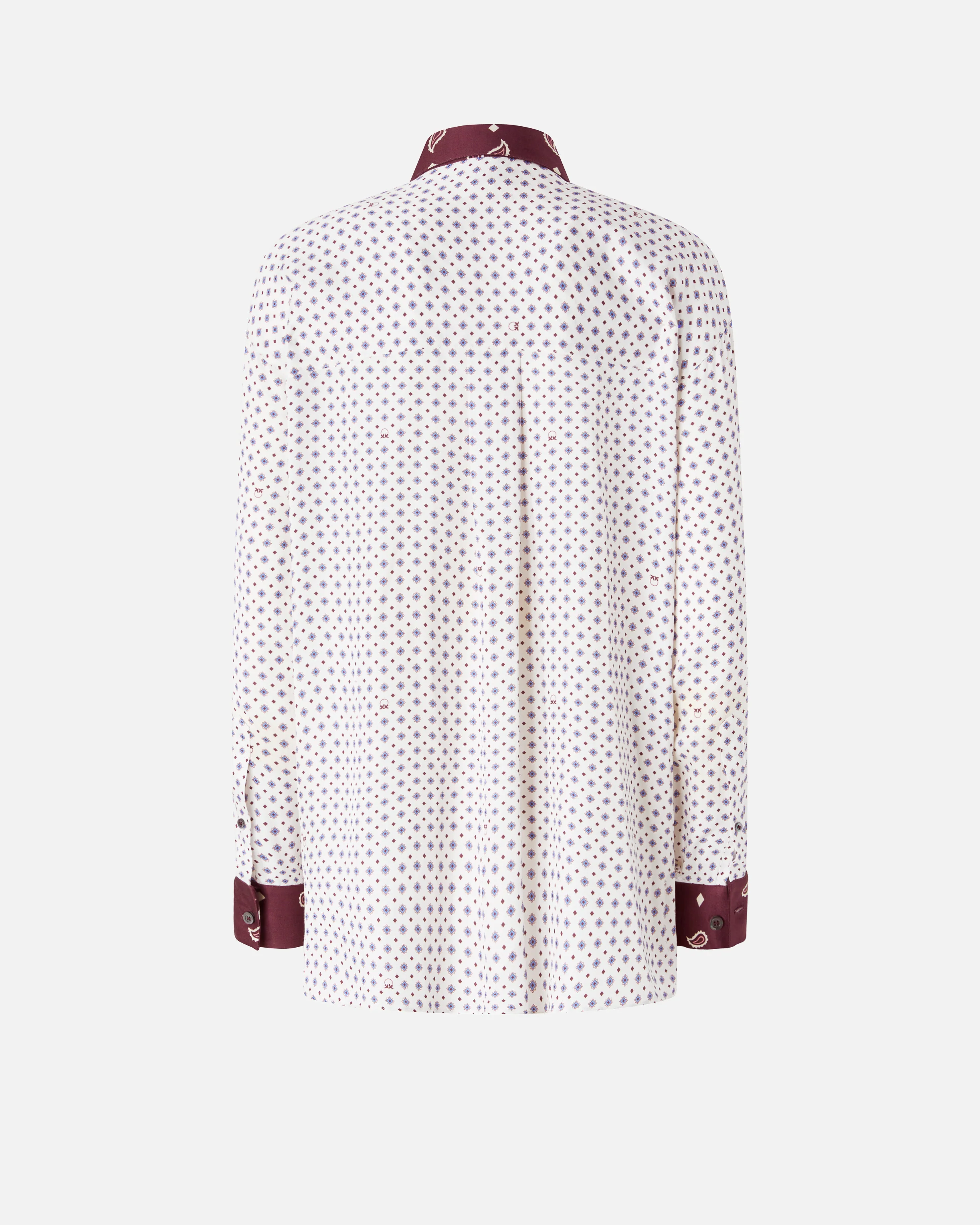 Camicia con motivo cravatteria e stampa piazzata - Image 6