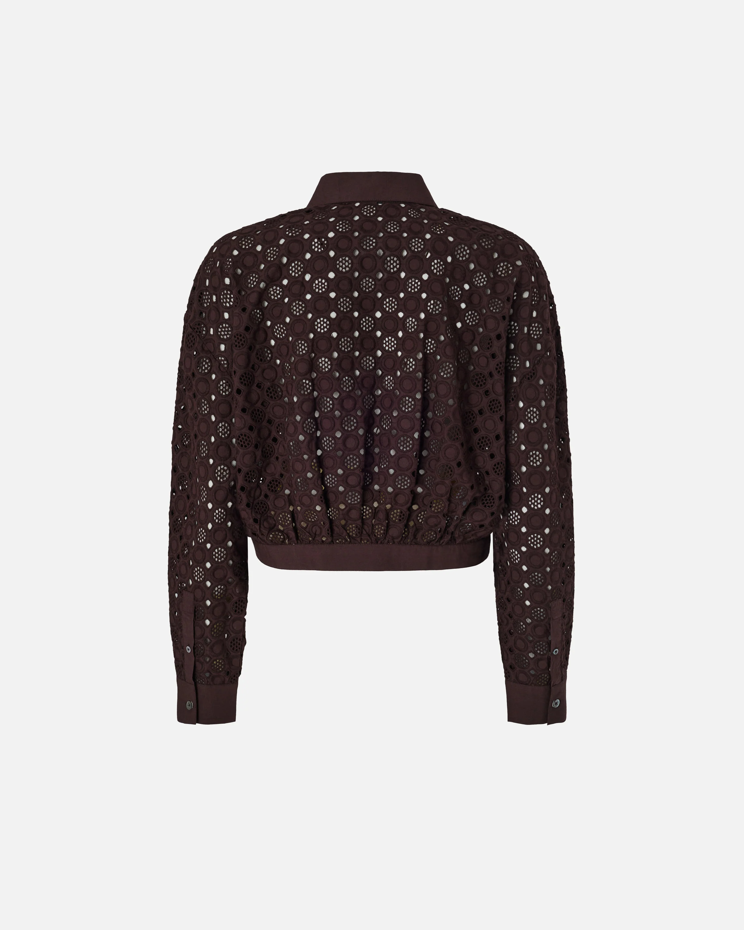 Camicia cropped con ricamo sangallo - Image 6