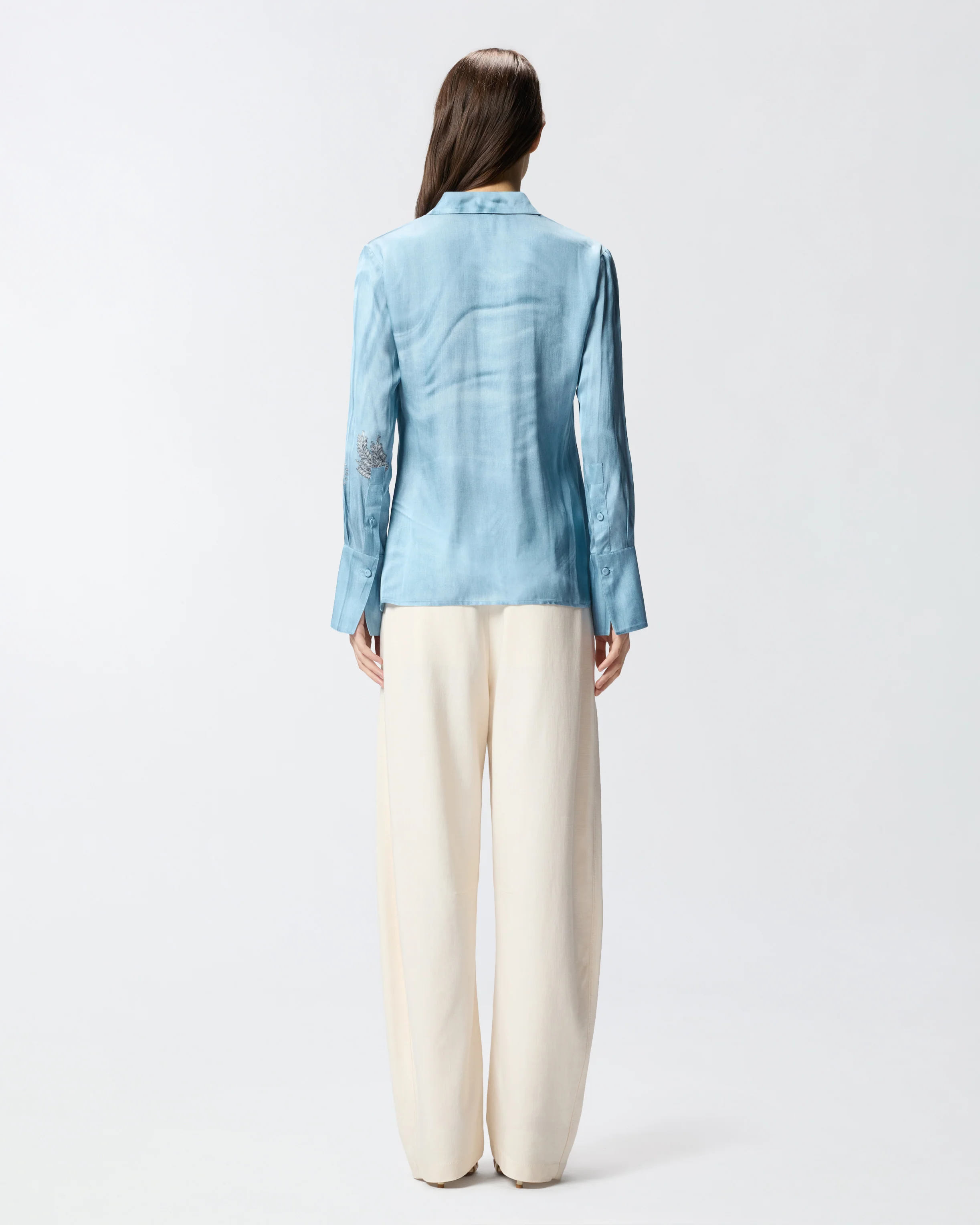 Camicia fluida con stampa gioiello piazzata - Image 3