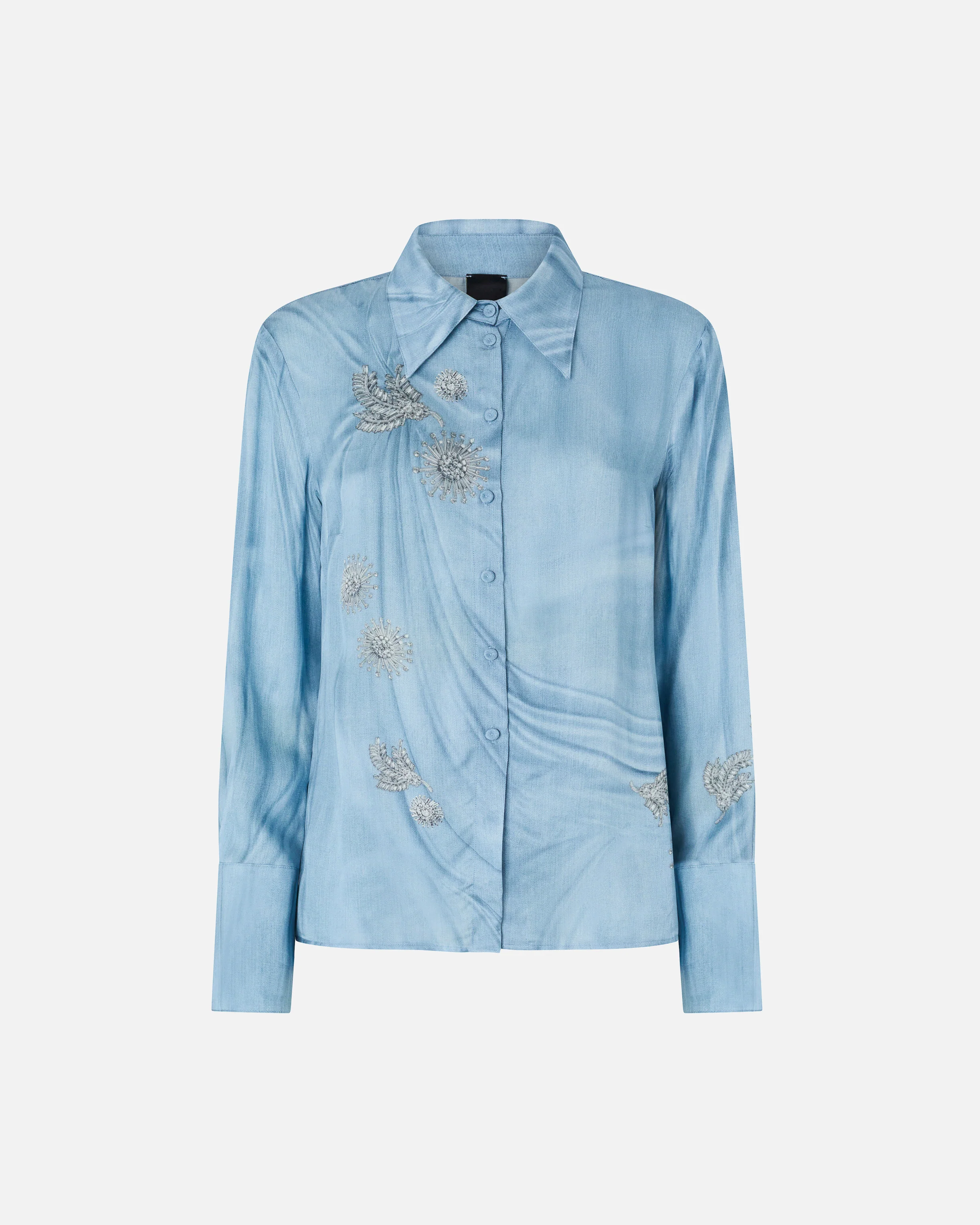 Camicia fluida con stampa gioiello piazzata - Image 5