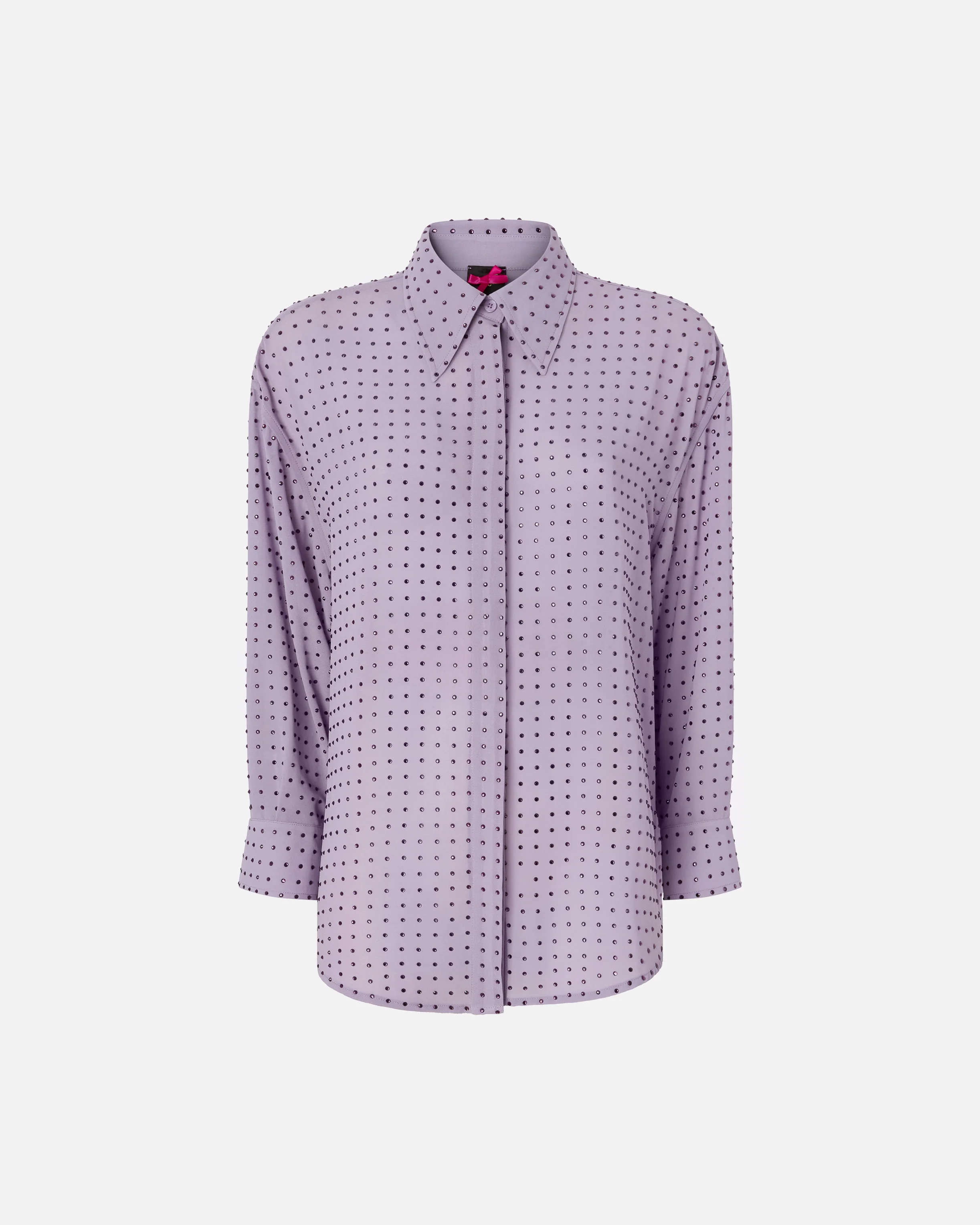 Camicia in georgette con strass - Image 5