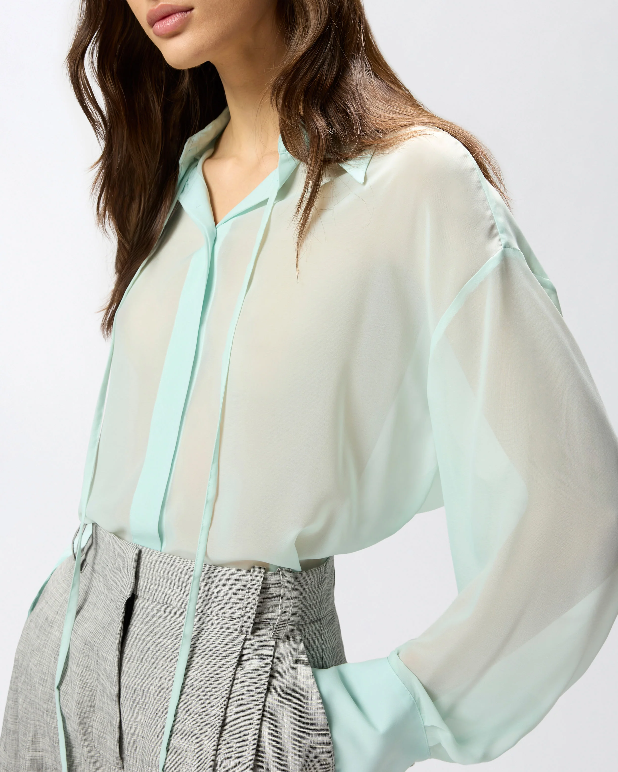Camicia trasparente in chiffon - Image 4