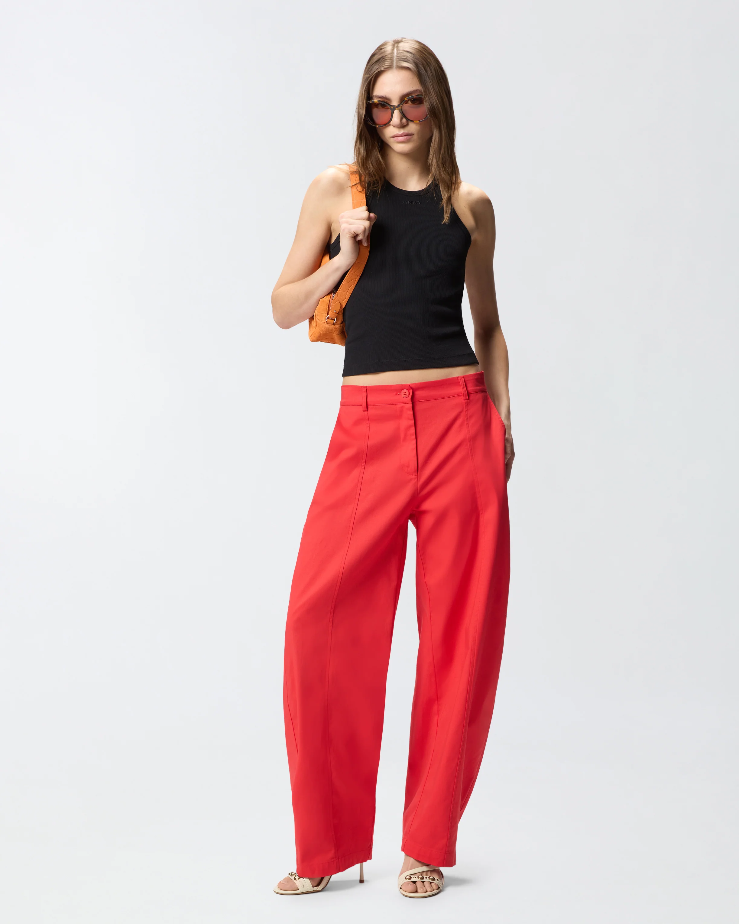 Canotta a costine con logo PINKO - Image 2