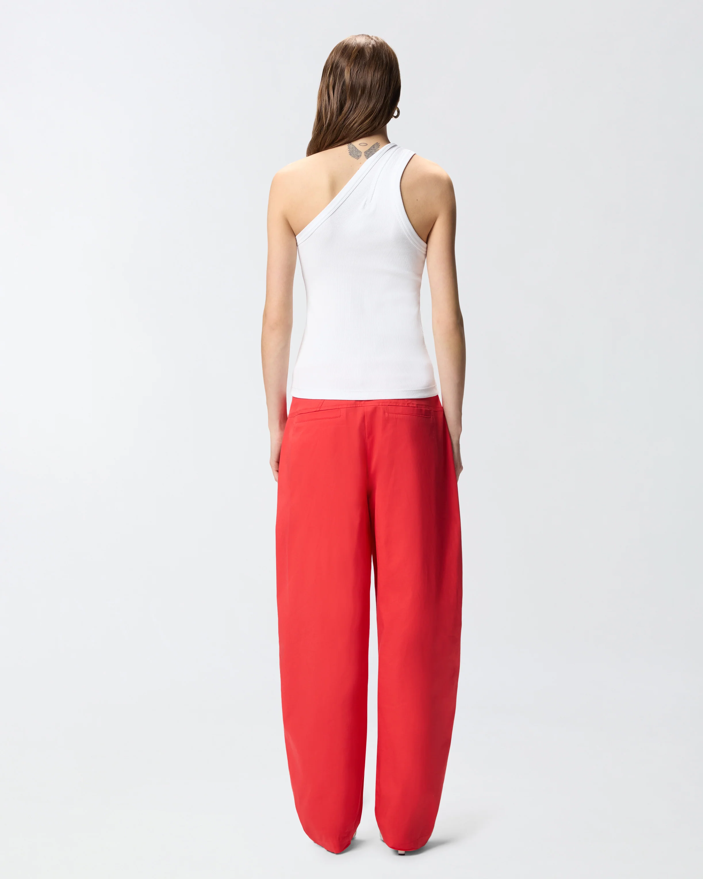 Canotta a costine con scollo a V e logo PINKO - Image 3