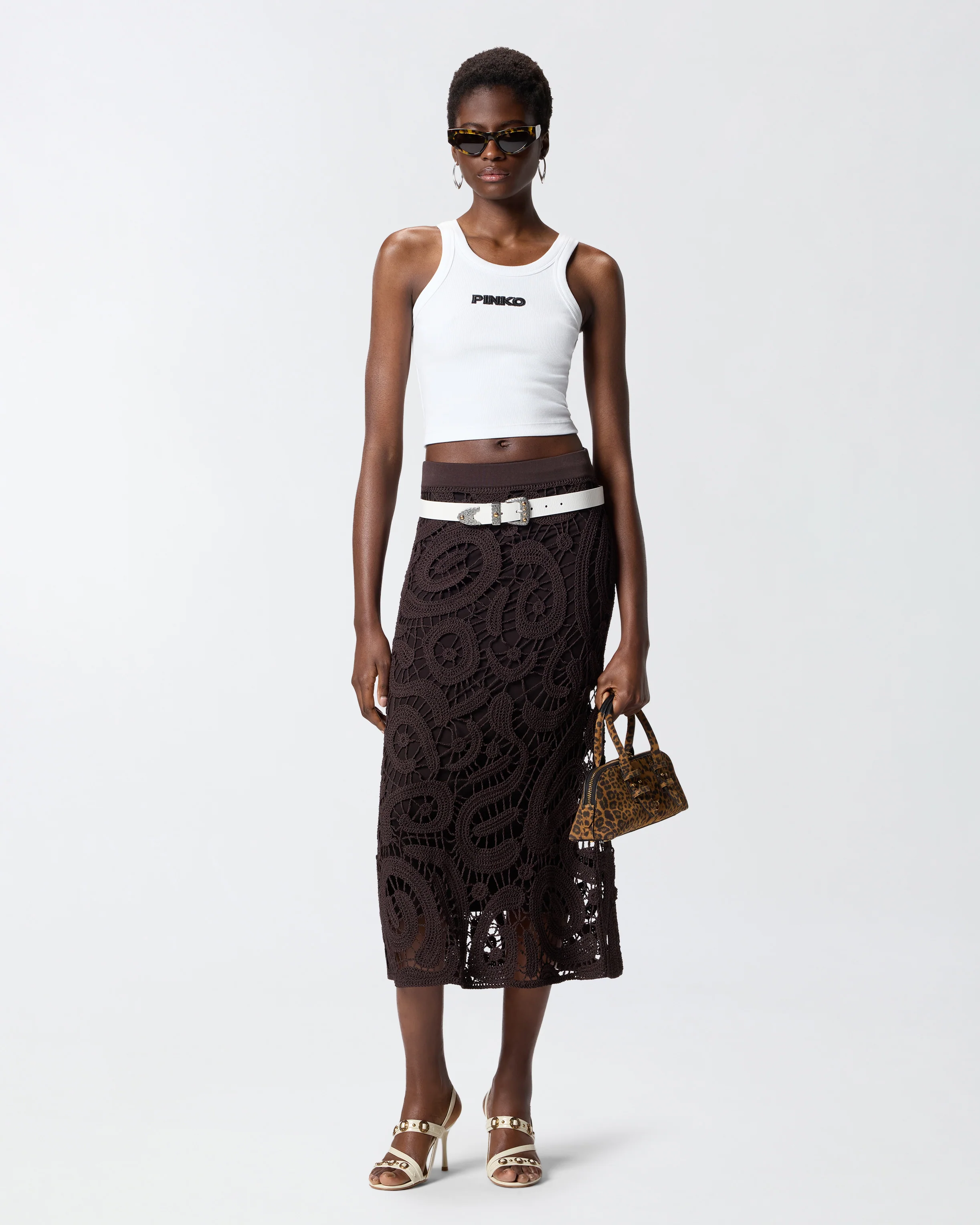 Canotta cropped con logo PINKO - Image 2