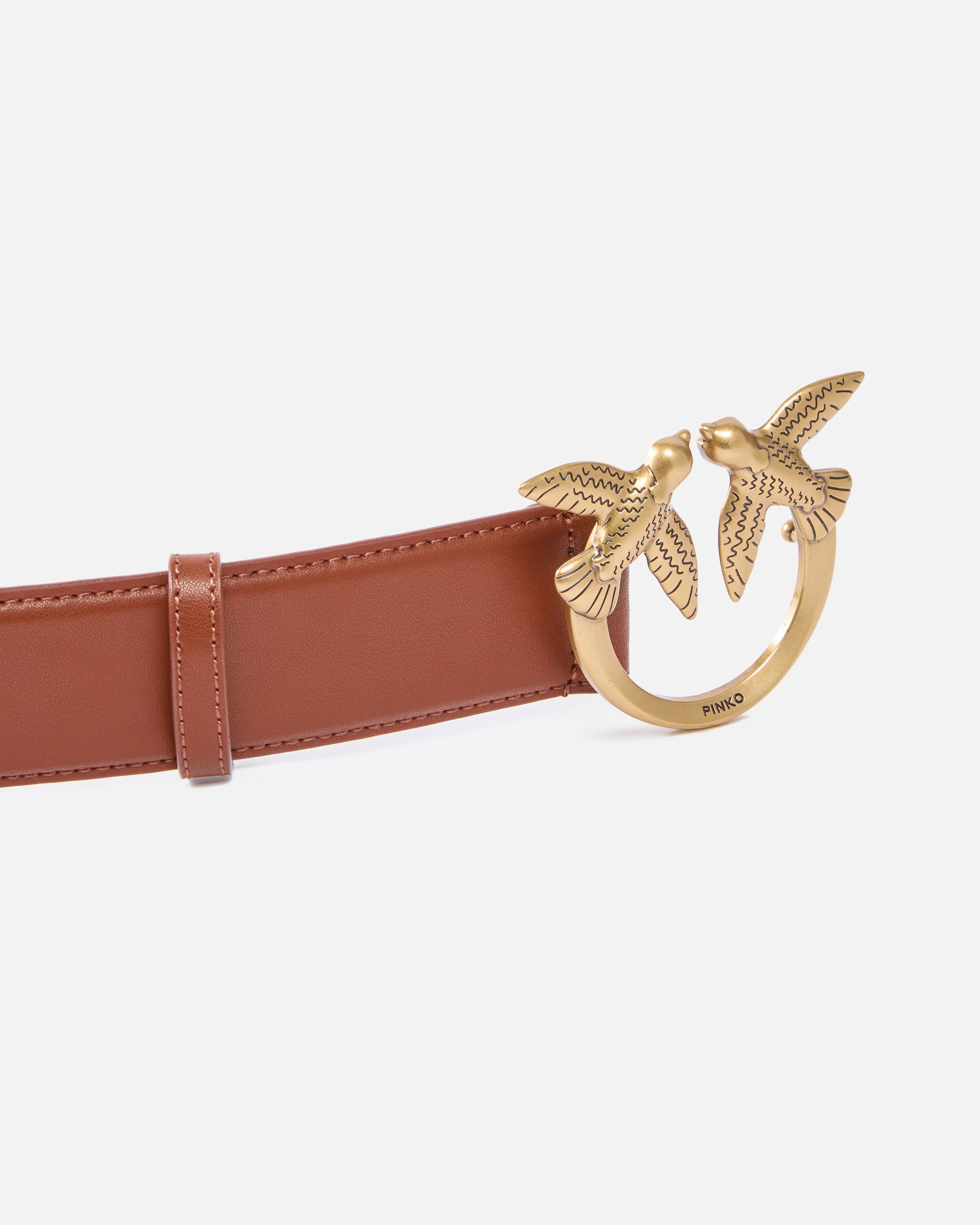 Cintura alta Love Birds in pelle 4cm - Image 5