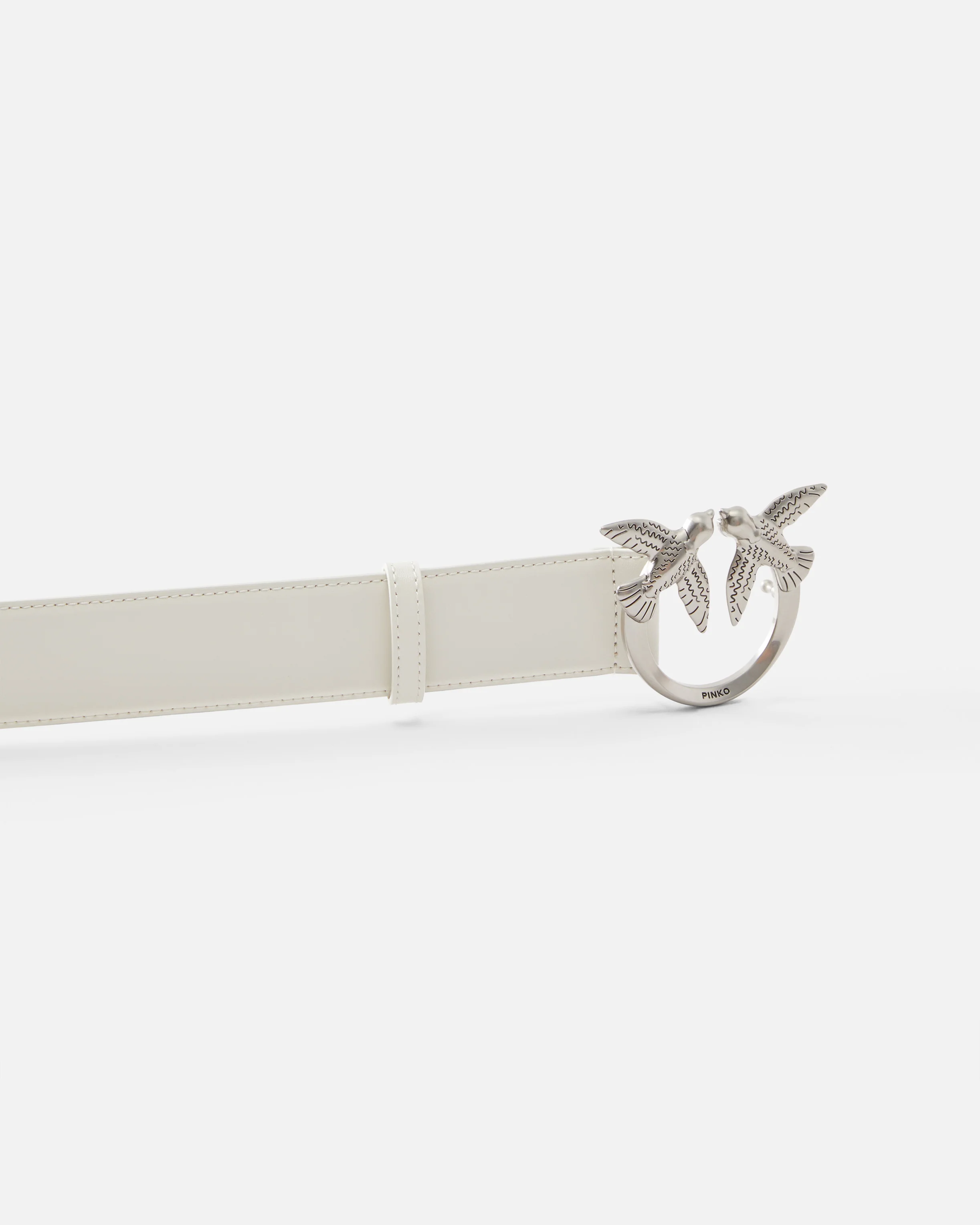Cintura alta Love Birds in pelle 4cm - Image 5