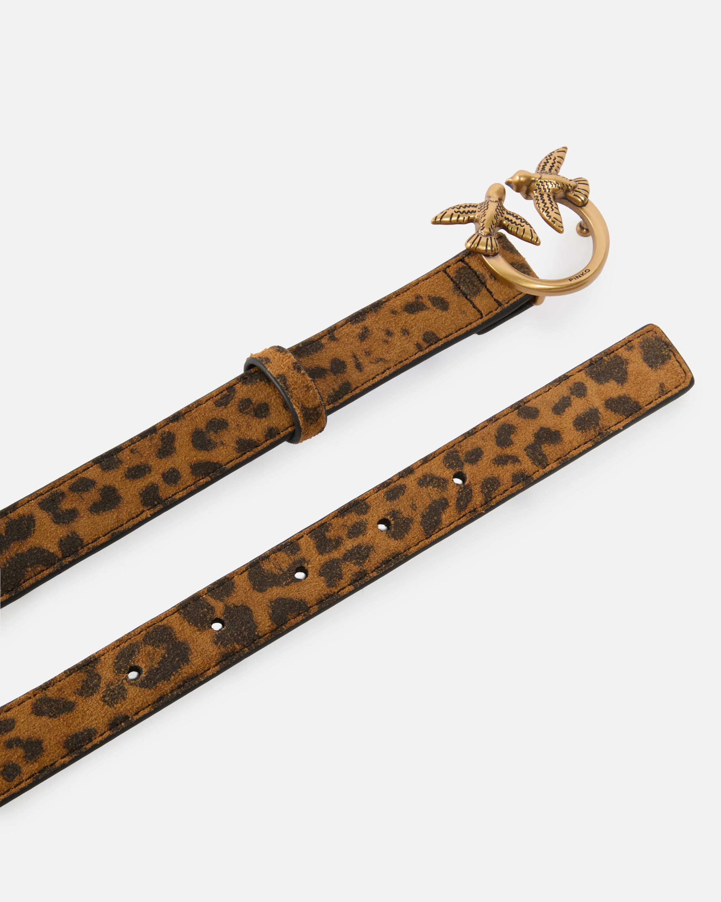 Cintura con stampa leopardata e fibbia Love Birds 2 cm - Image 3