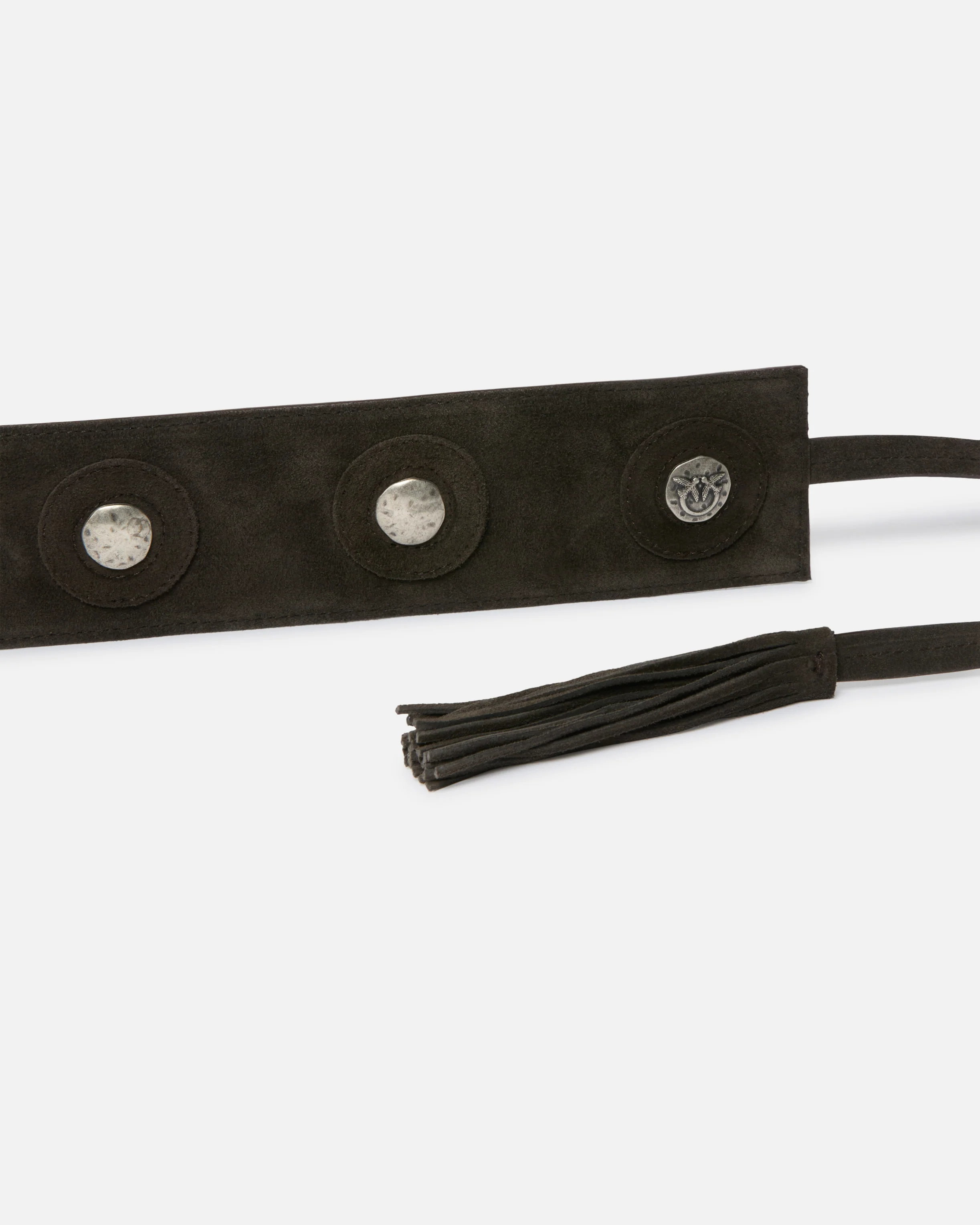 Cintura in pelle con borchie 6 cm - Image 5