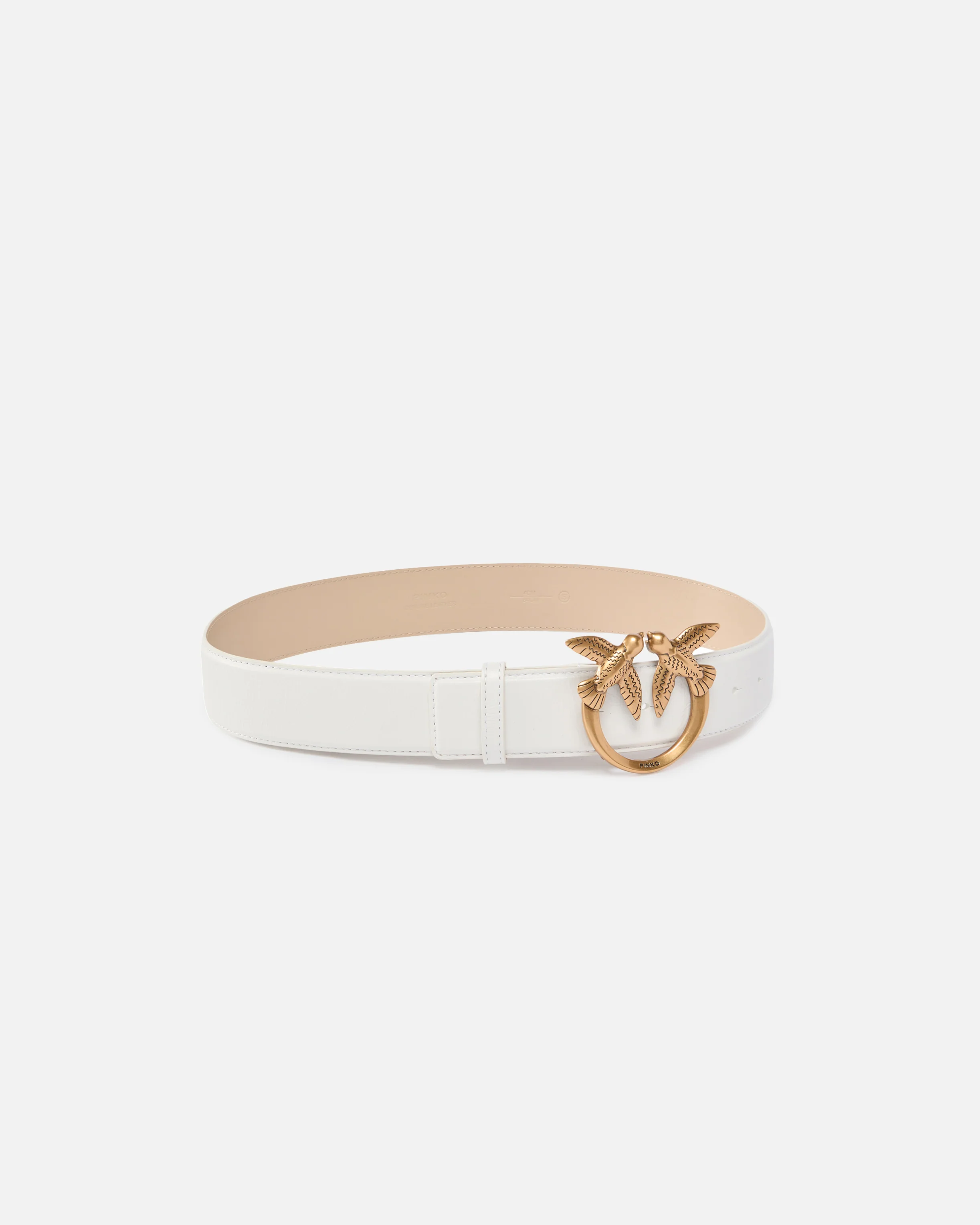 Cintura in pelle con fibbia Love Birds 4 cm - Image 2