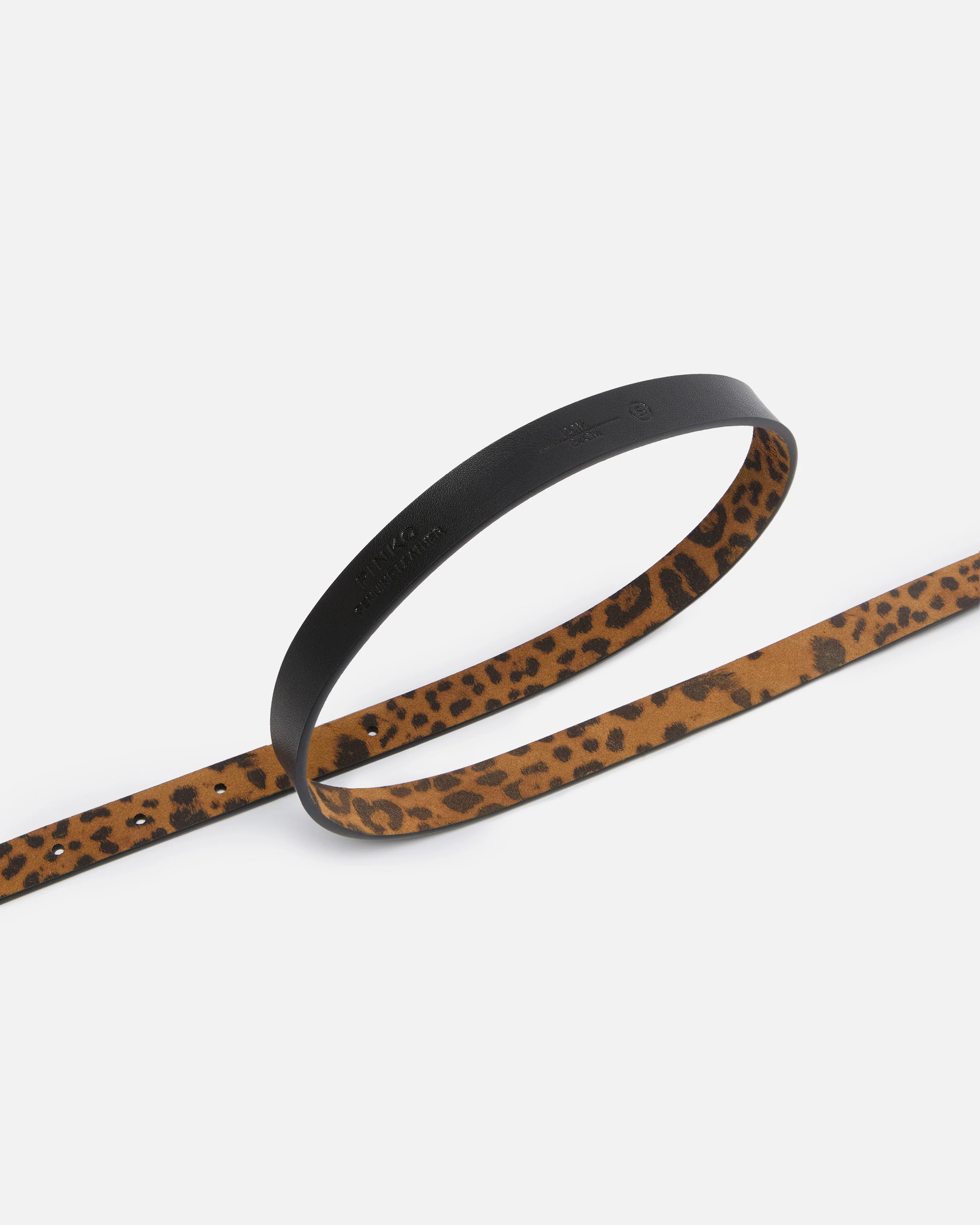 Cintura in suede con stampa leopardata 2 cm - Image 4