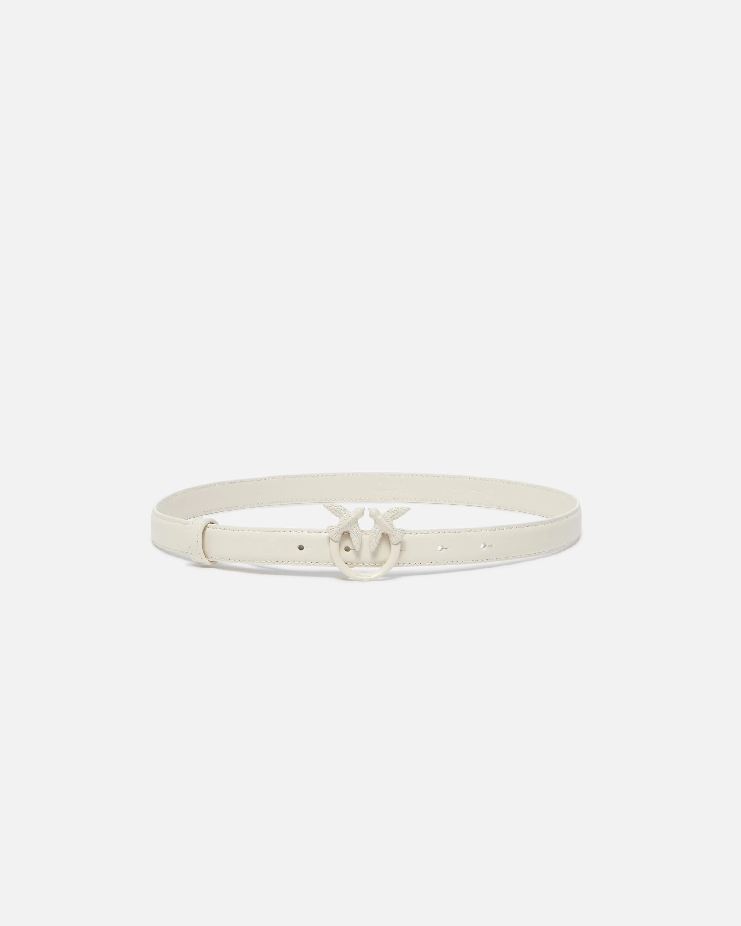 Cintura sottile Love Birds pelle color block 2cm